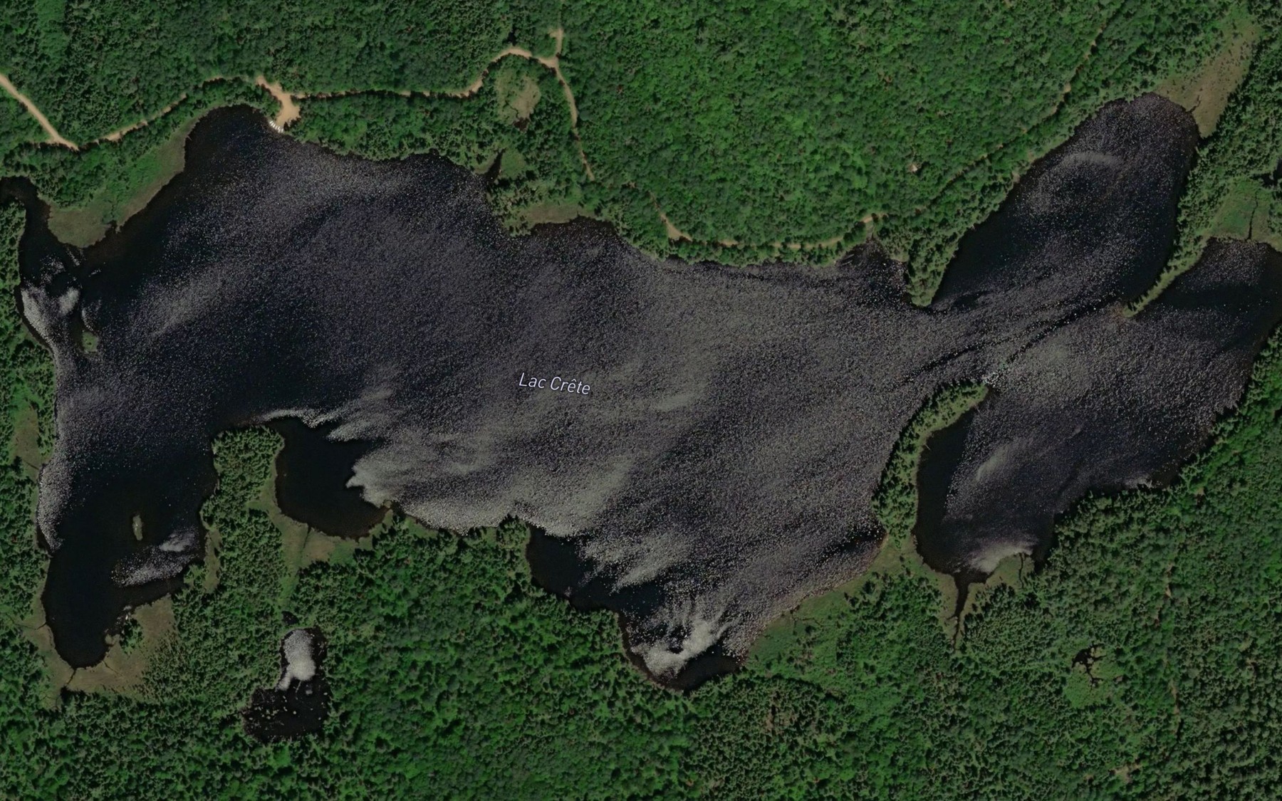 Satellite map of the Lac Crete