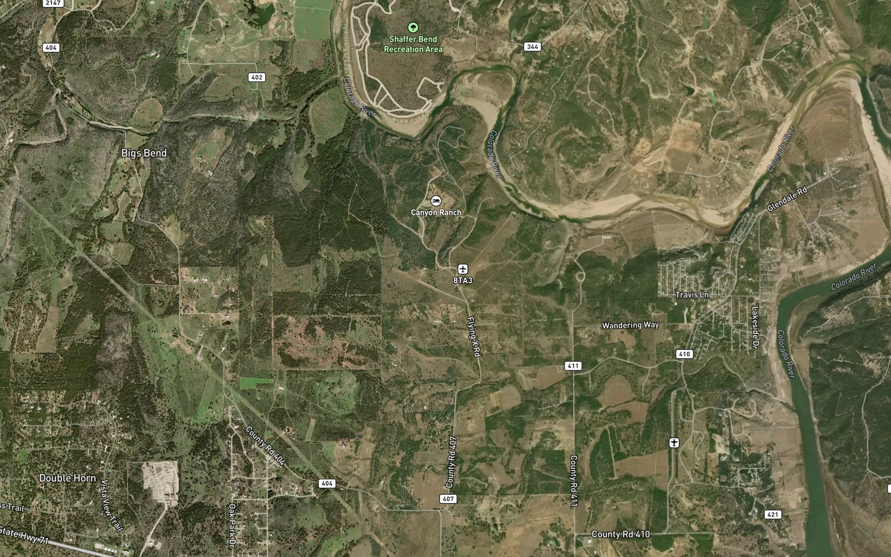 Satellite map of the Yett Basin Pond