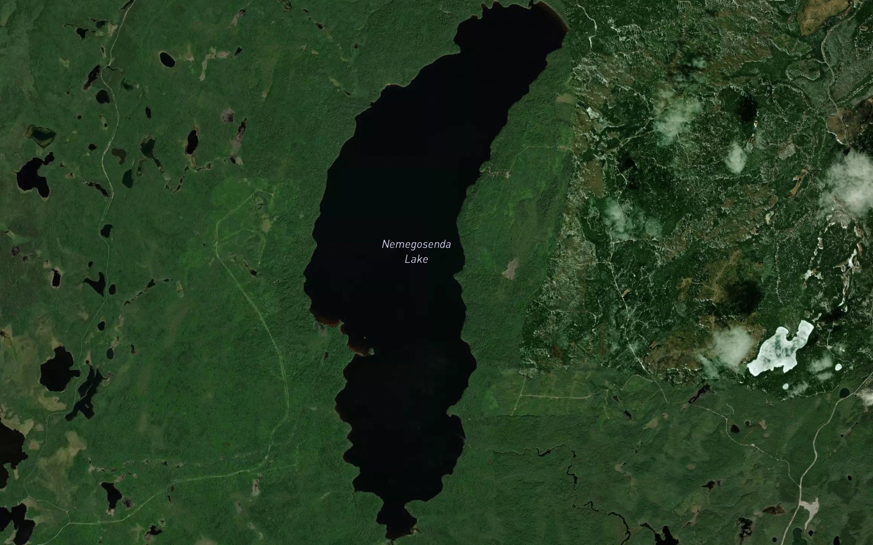 Satellite map of the Nemegosenda Lake