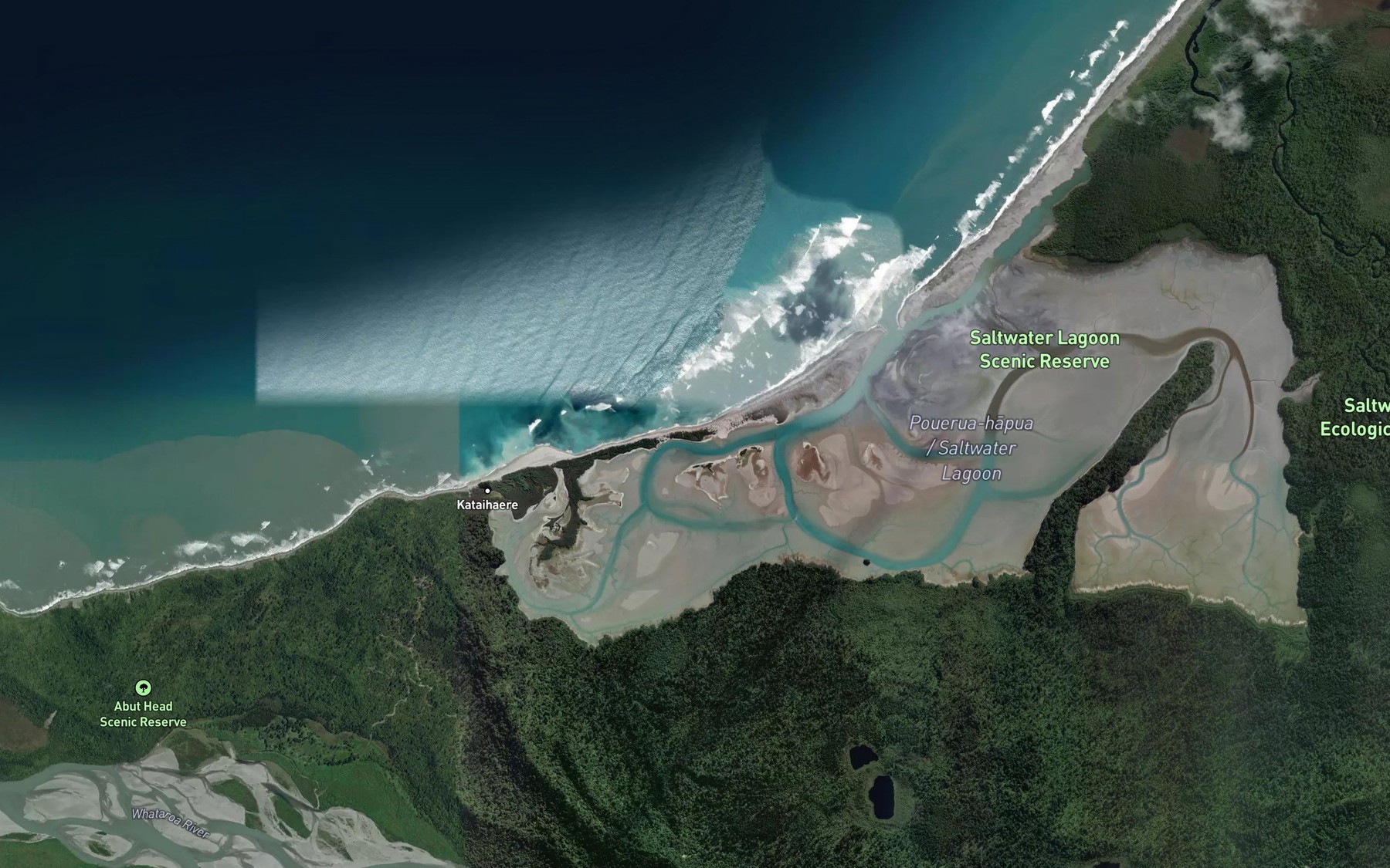 Satellite map of the Corbett Cove