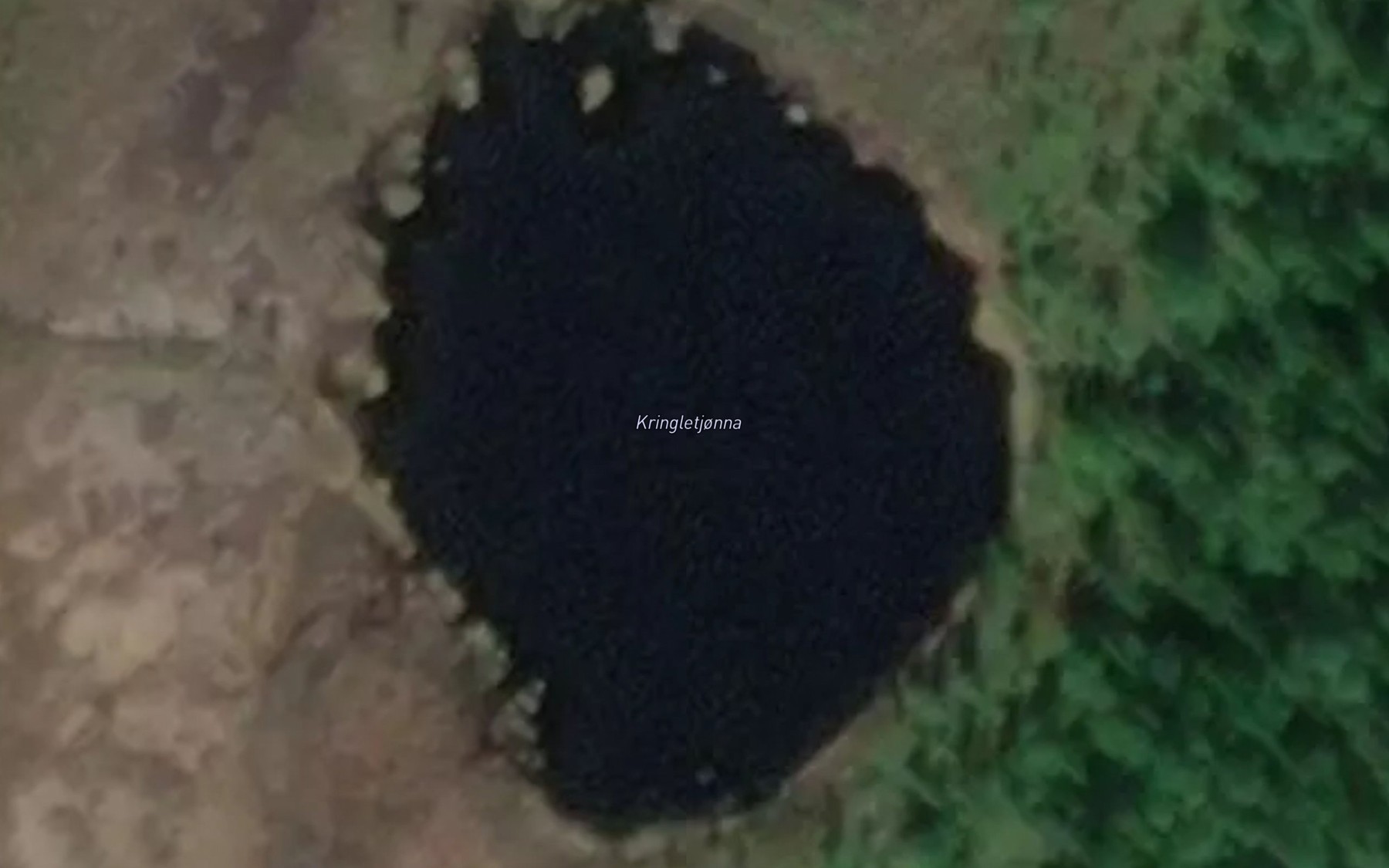 Satellite map of the Kringletjorna