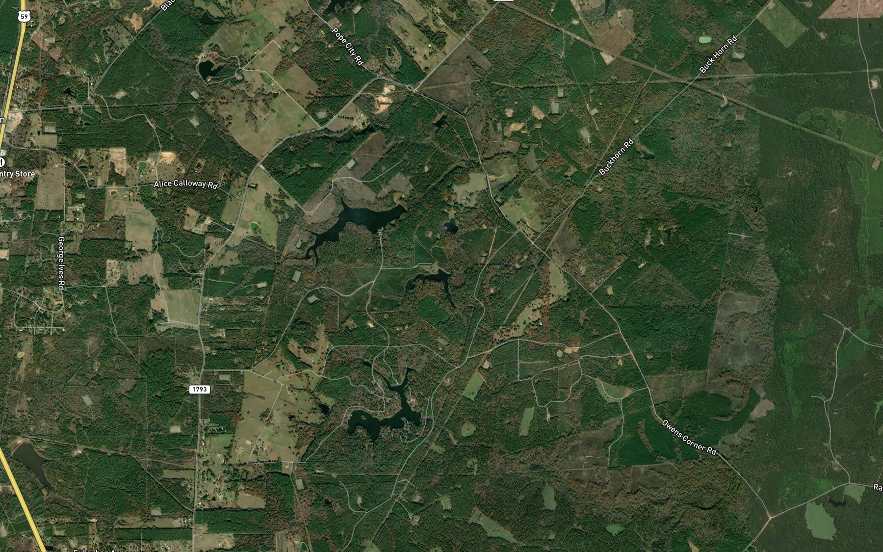 Satellite map of the Lake Margret