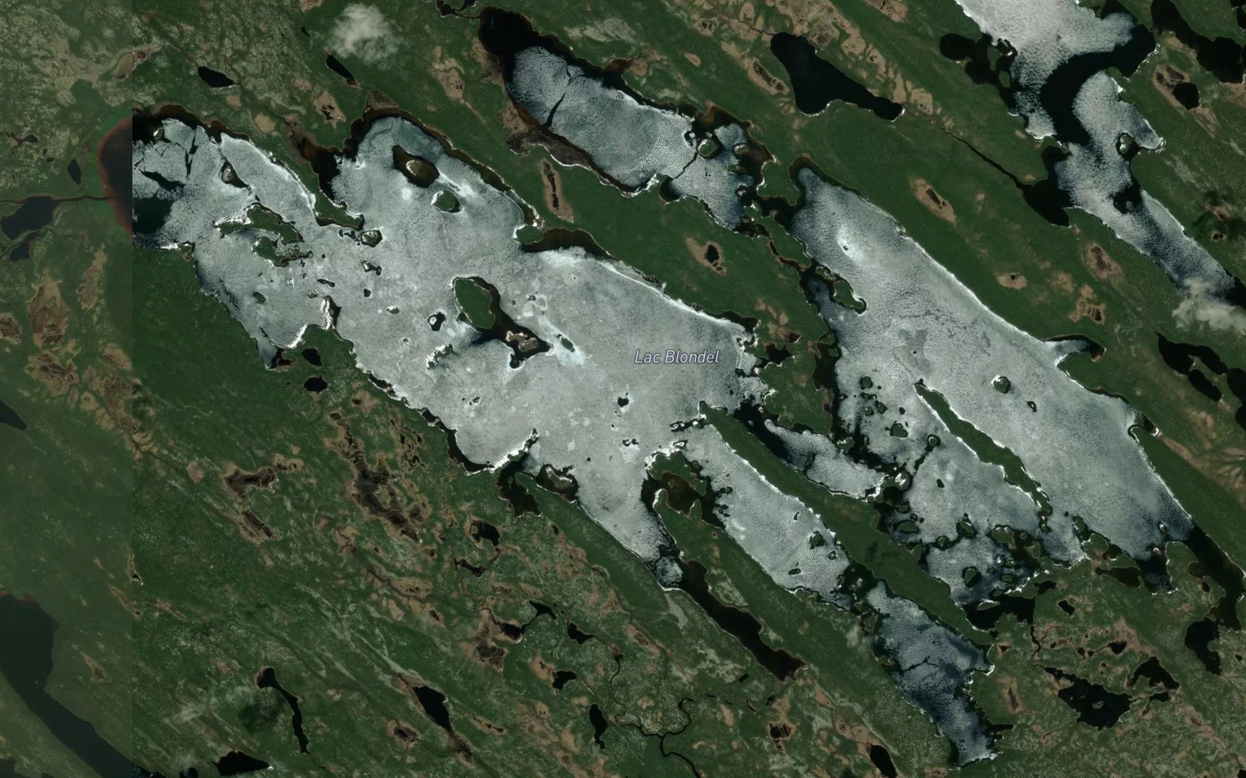 Satellite map of the Lac Blondel