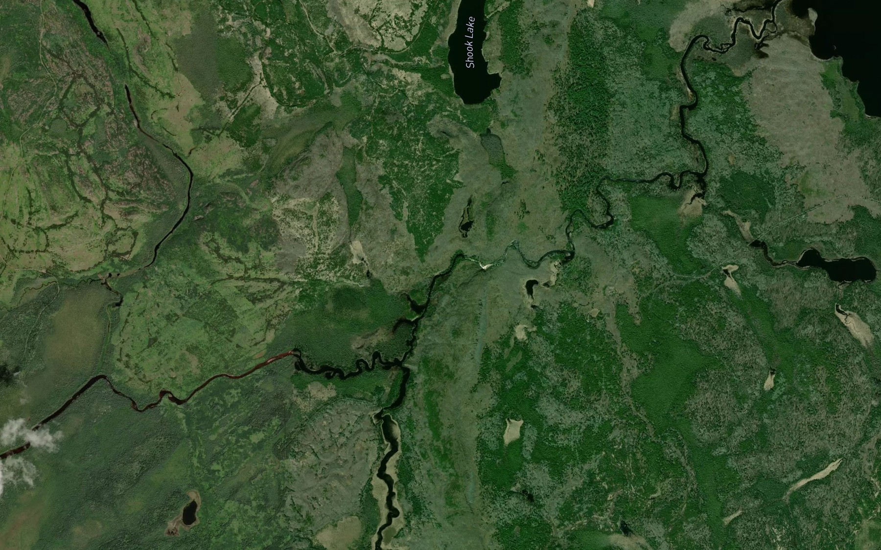Satellite map of the Disraeli Creek