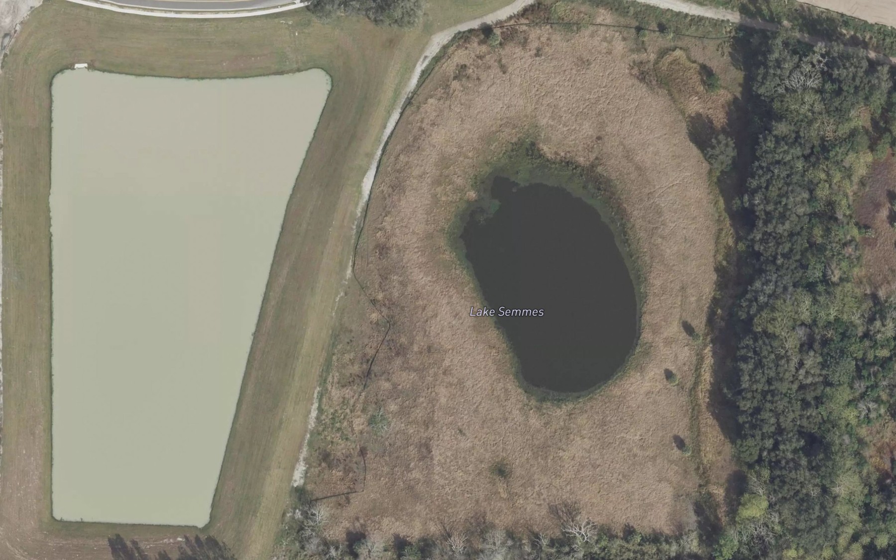 Satellite map of the Lake Semmes