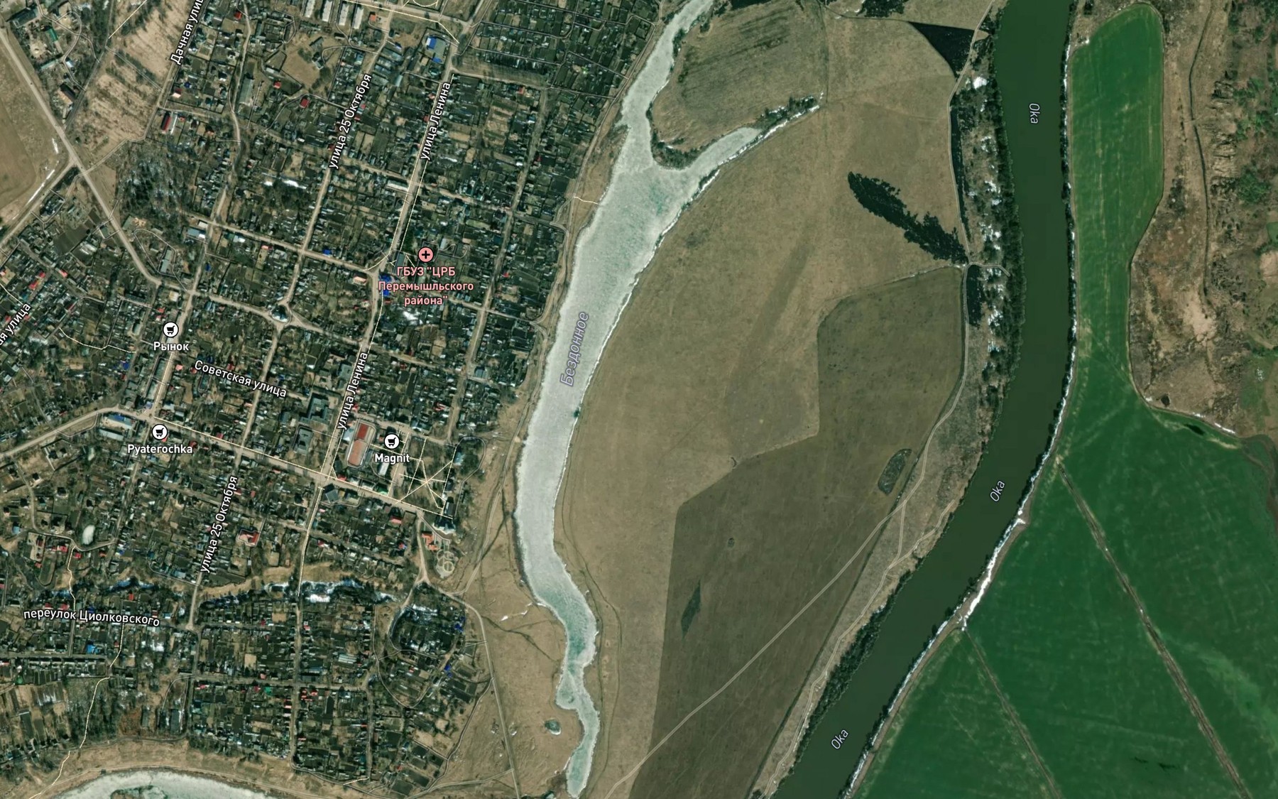 Satellite map of the Ozero Bezdonnoye