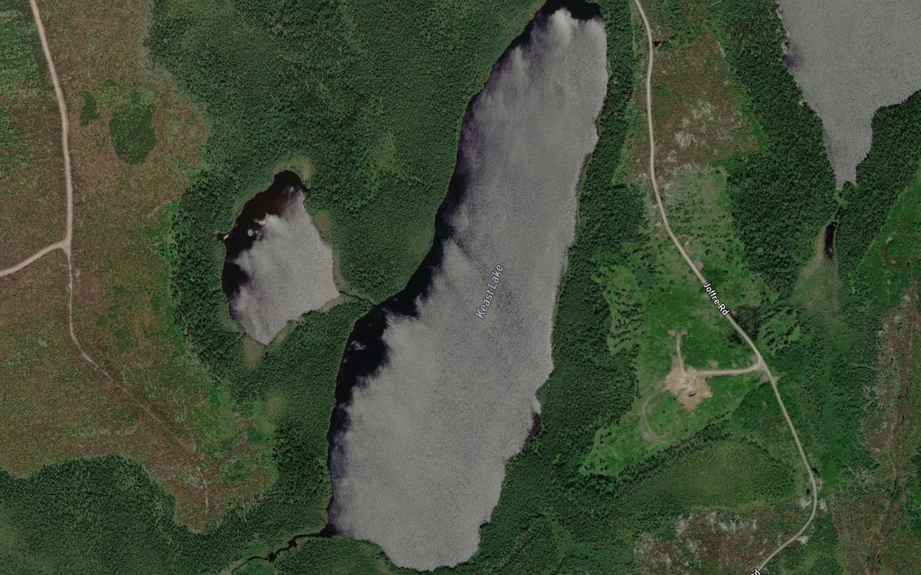 Satellite map of the Keast Lake