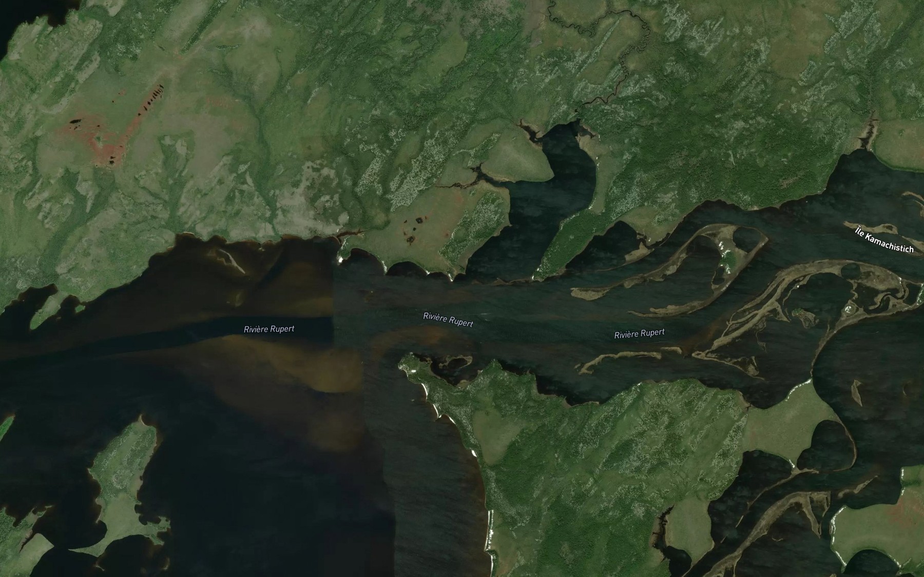 Satellite map of the Baie Kapiskamishi