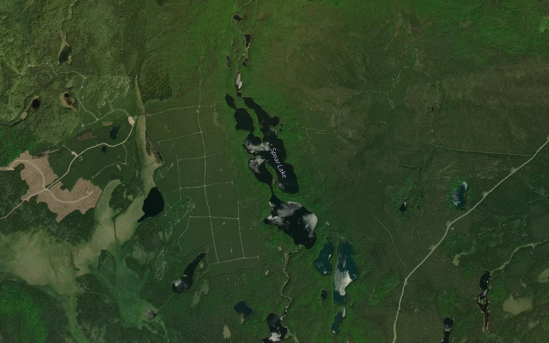 Satellite map of the Spear Lake