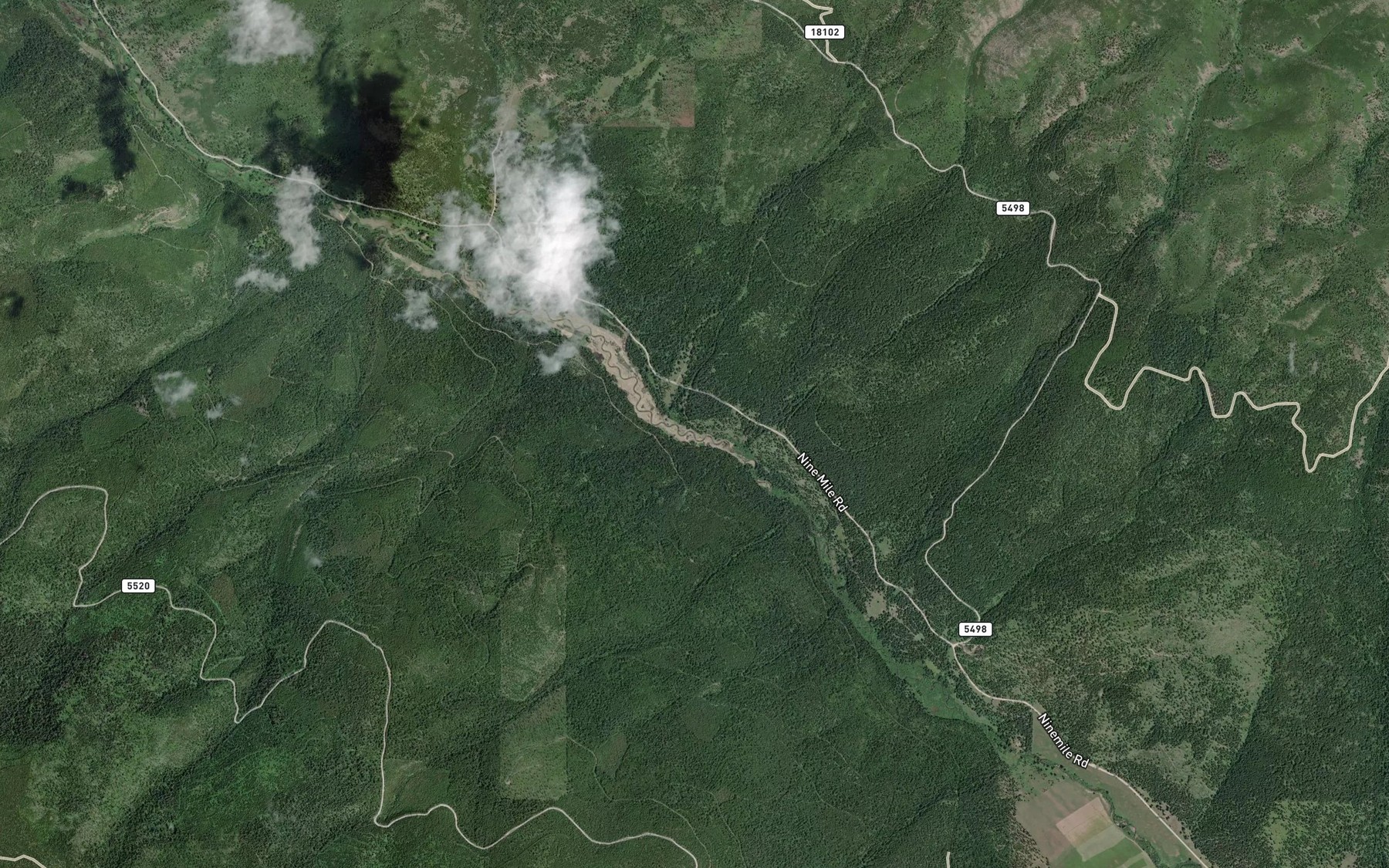 Satellite map of the Soldier Creek