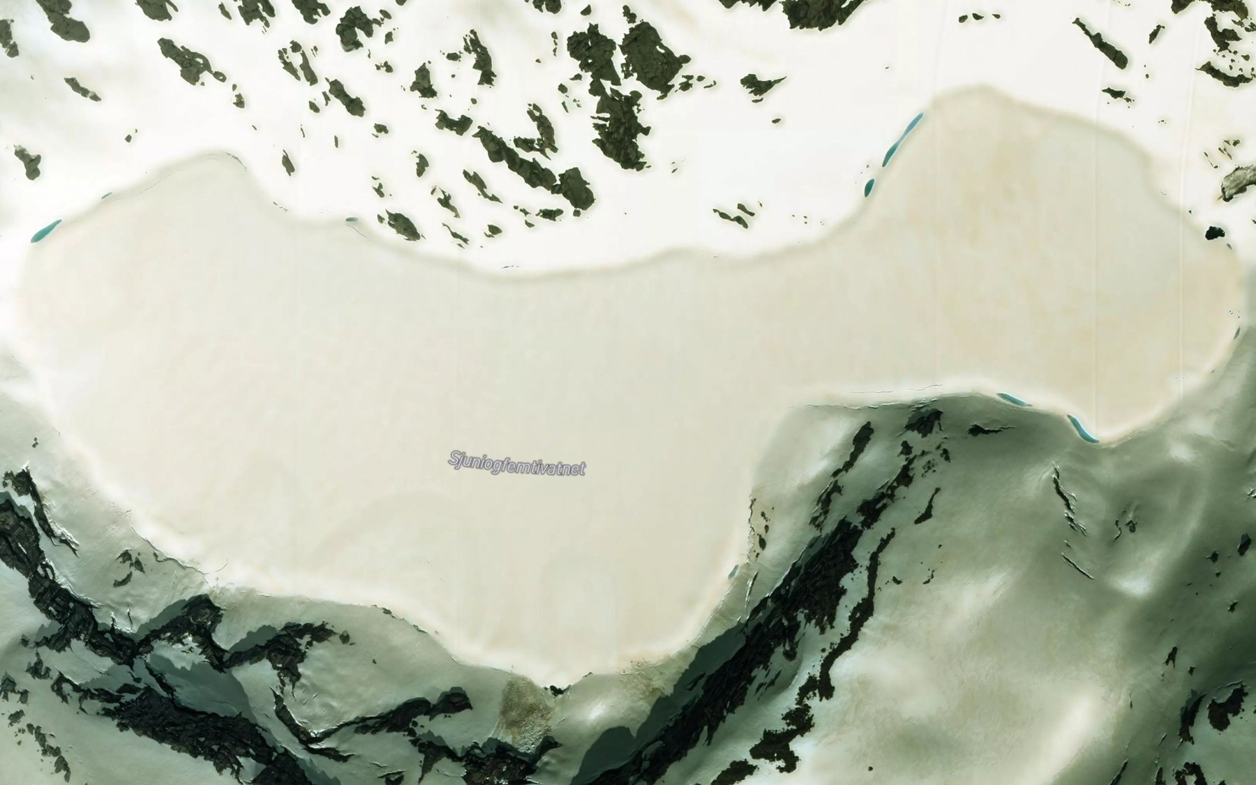 Satellite map of the Sjuniogfemtivatnet