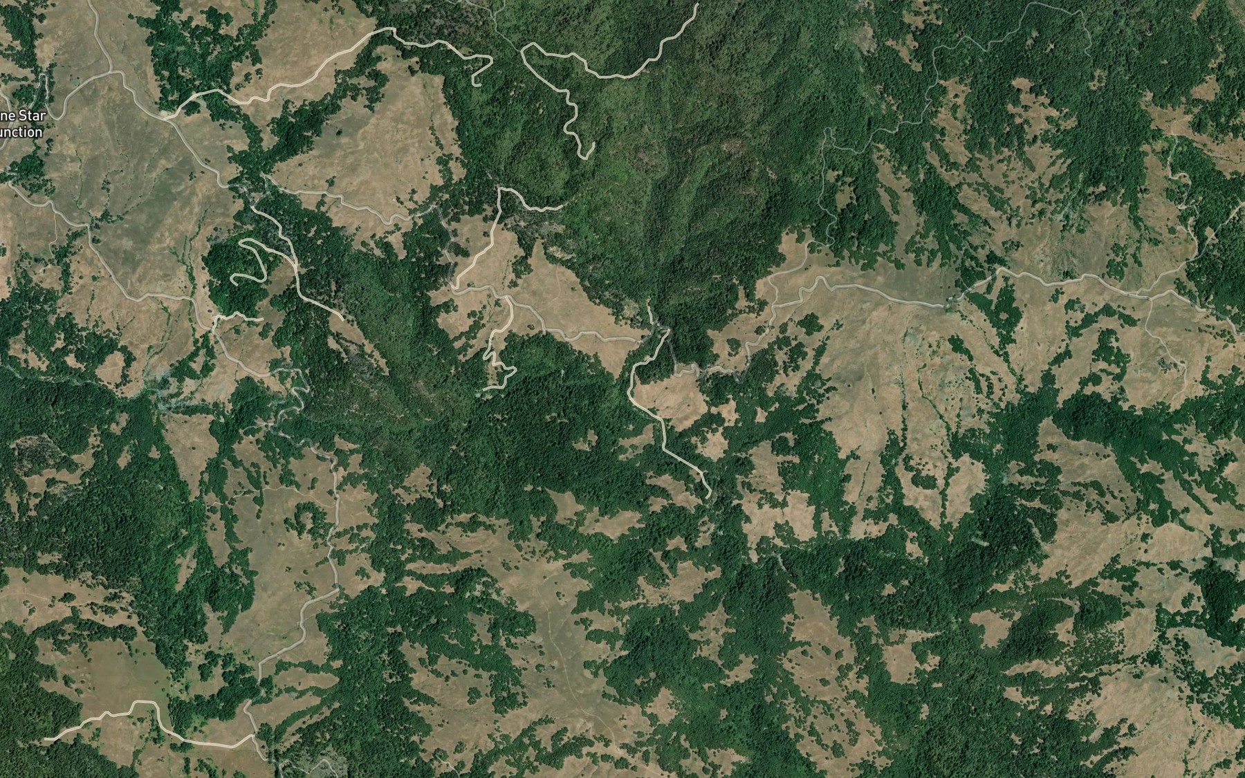 Satellite map of the Butte Creek