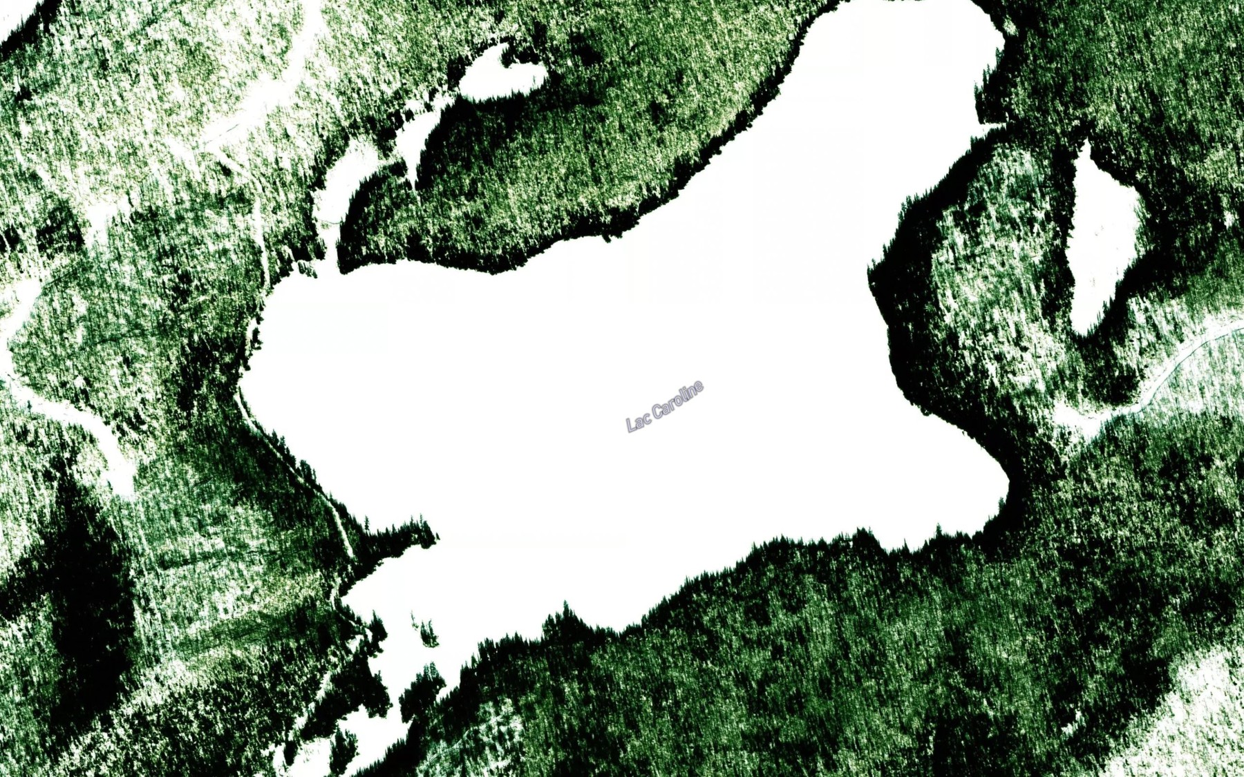 Satellite map of the Lac Caroline