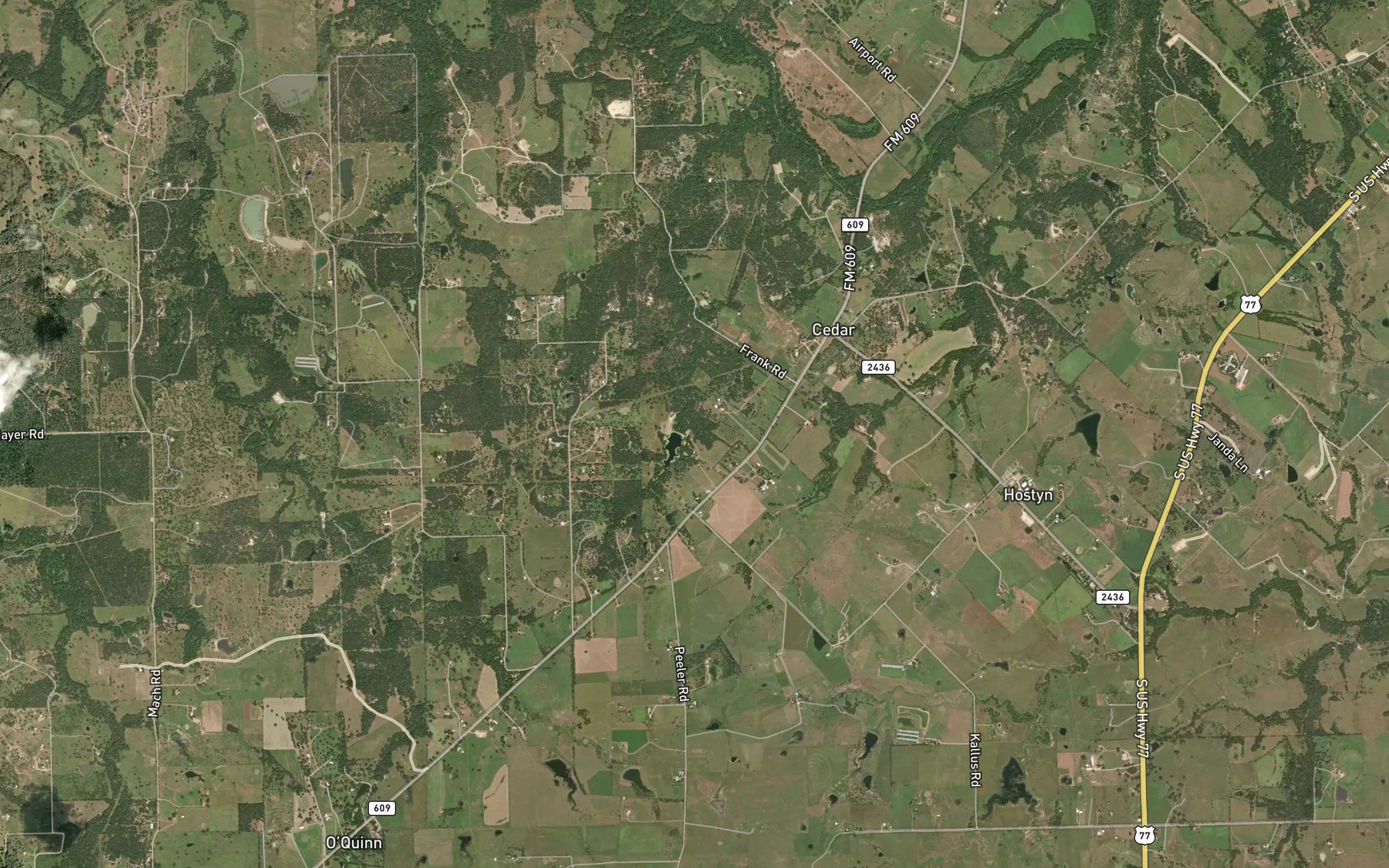 Satellite map of the El-Leo Lake