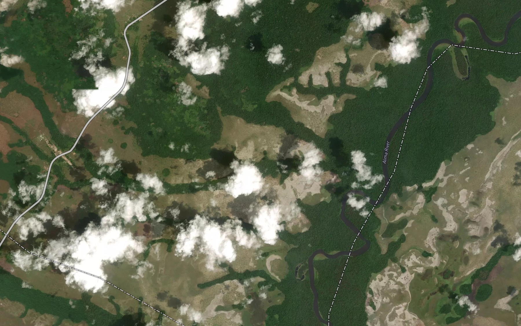 Satellite map of the Ekoro