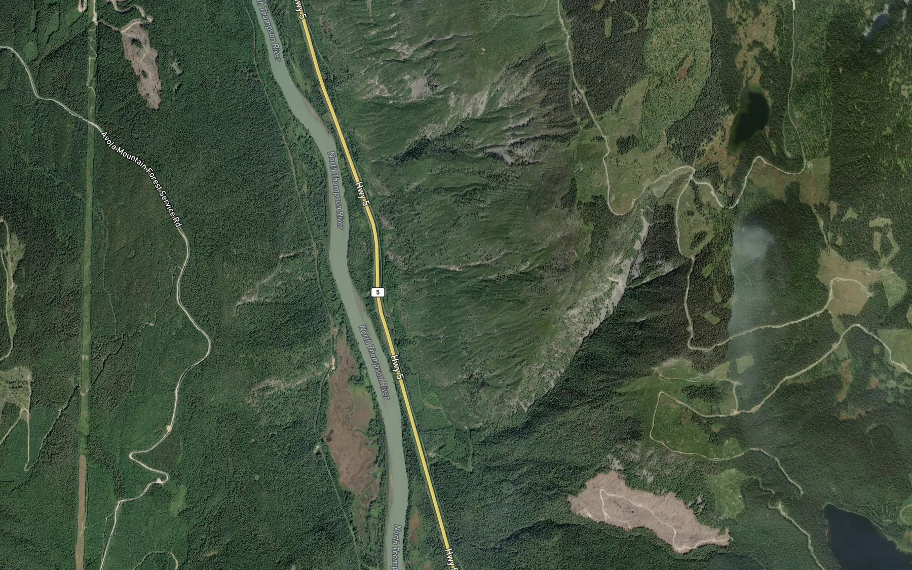 Satellite map of the Sundt Creek