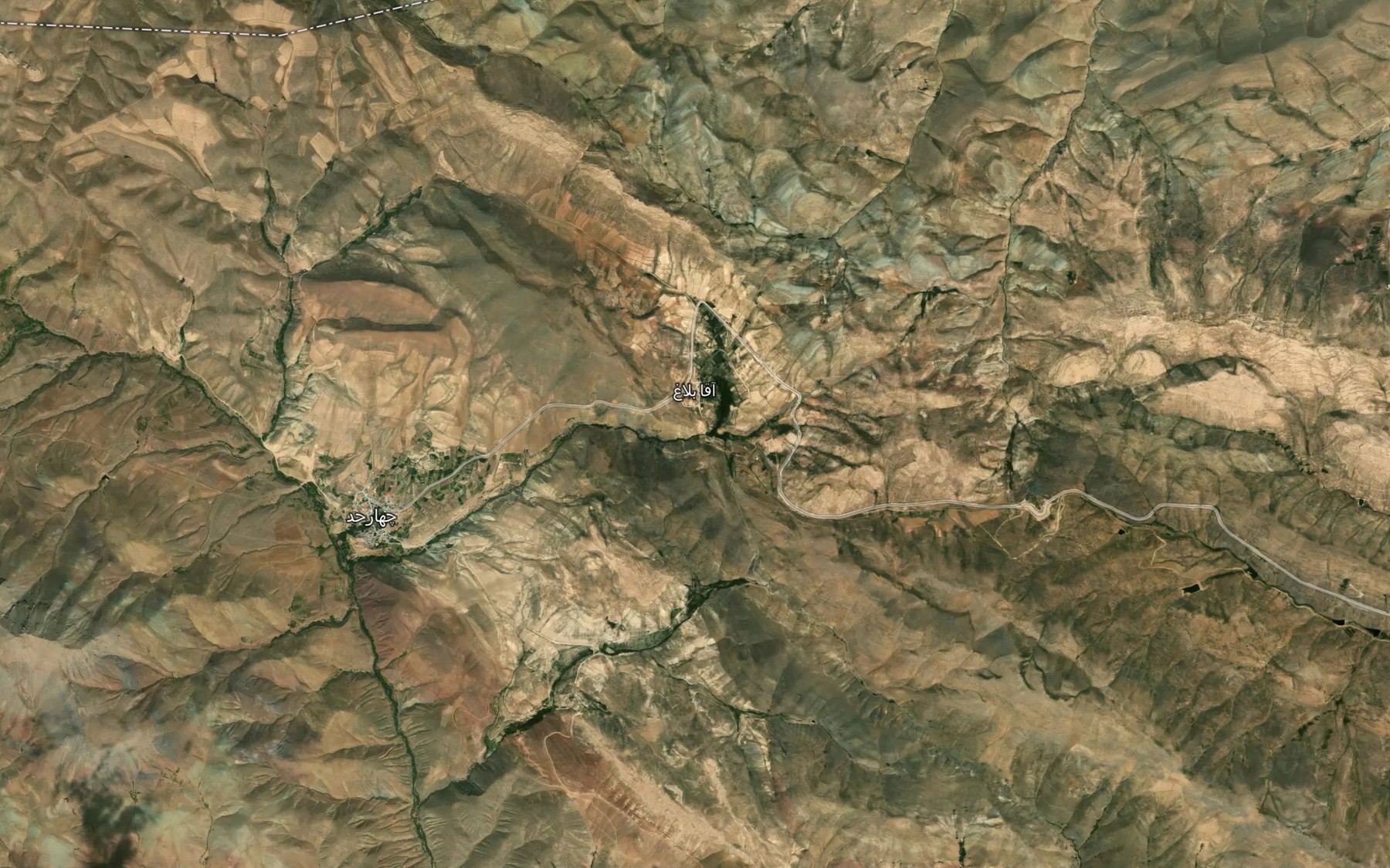 Satellite map of the Cheshmeh-ye Qarabolagh