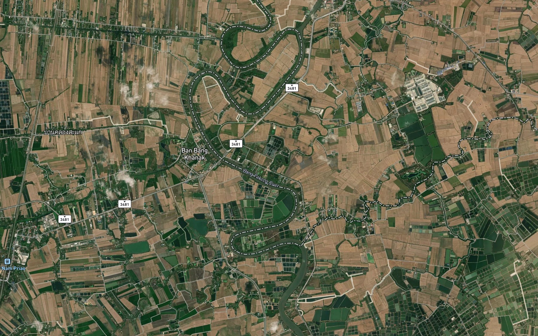 Satellite map of the Khlong Bang Taen Noi