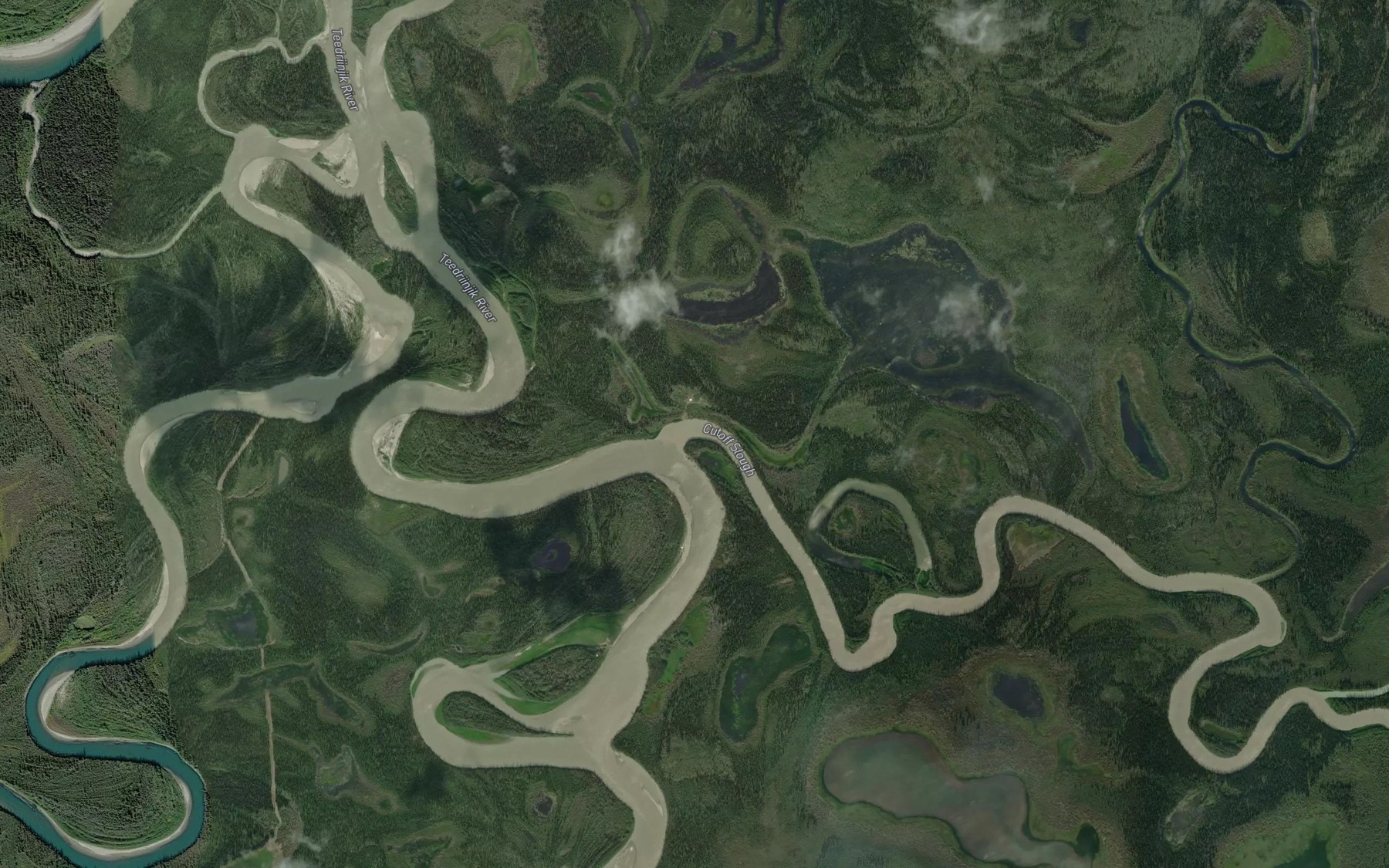 Satellite map of the Cutoff Slough
