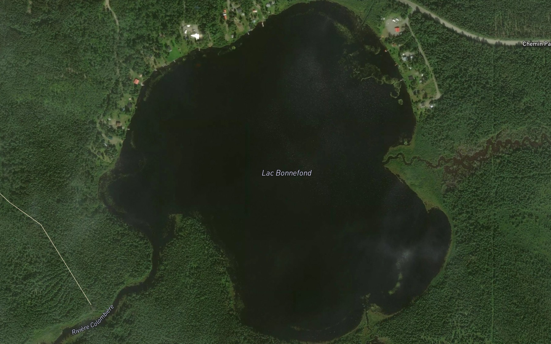Satellite map of the Lac Bonnefond