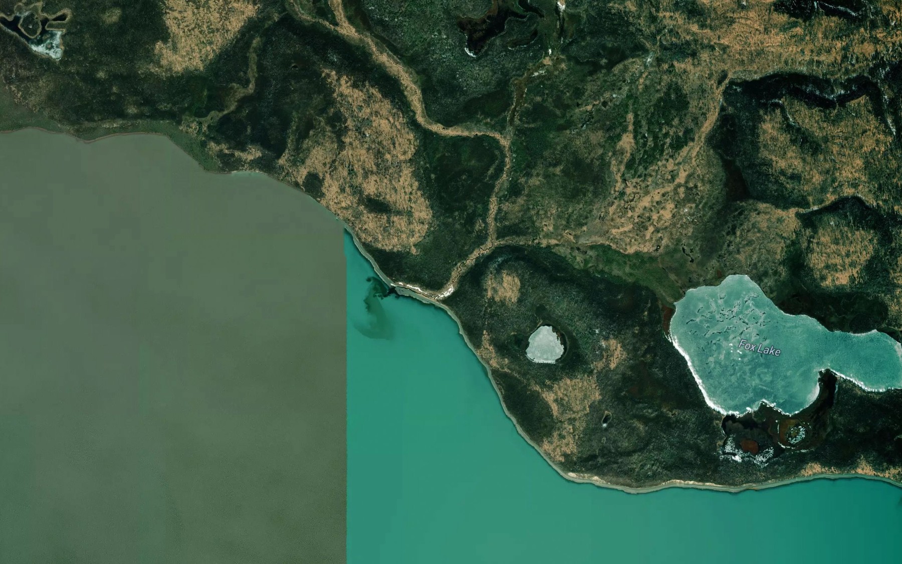 Satellite map of the Shantatalik Creek