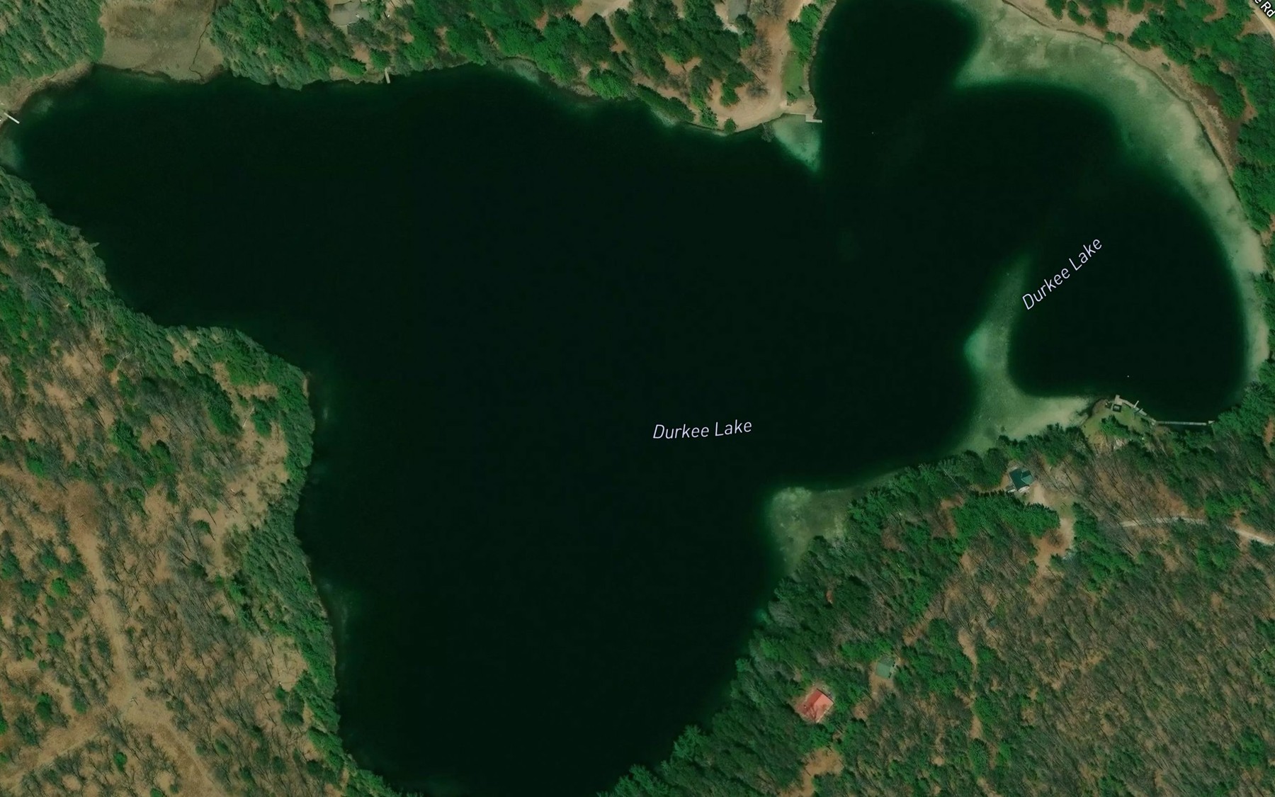 Satellite map of the Durkee Lake