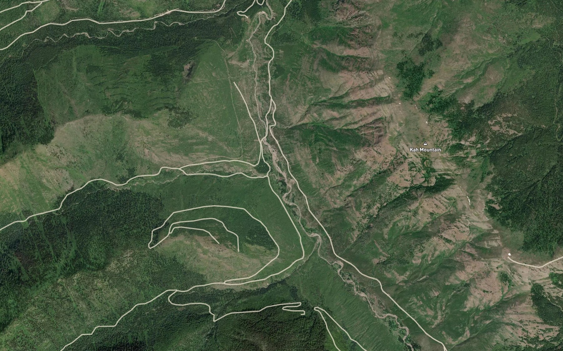 Satellite map of the Ball Creek