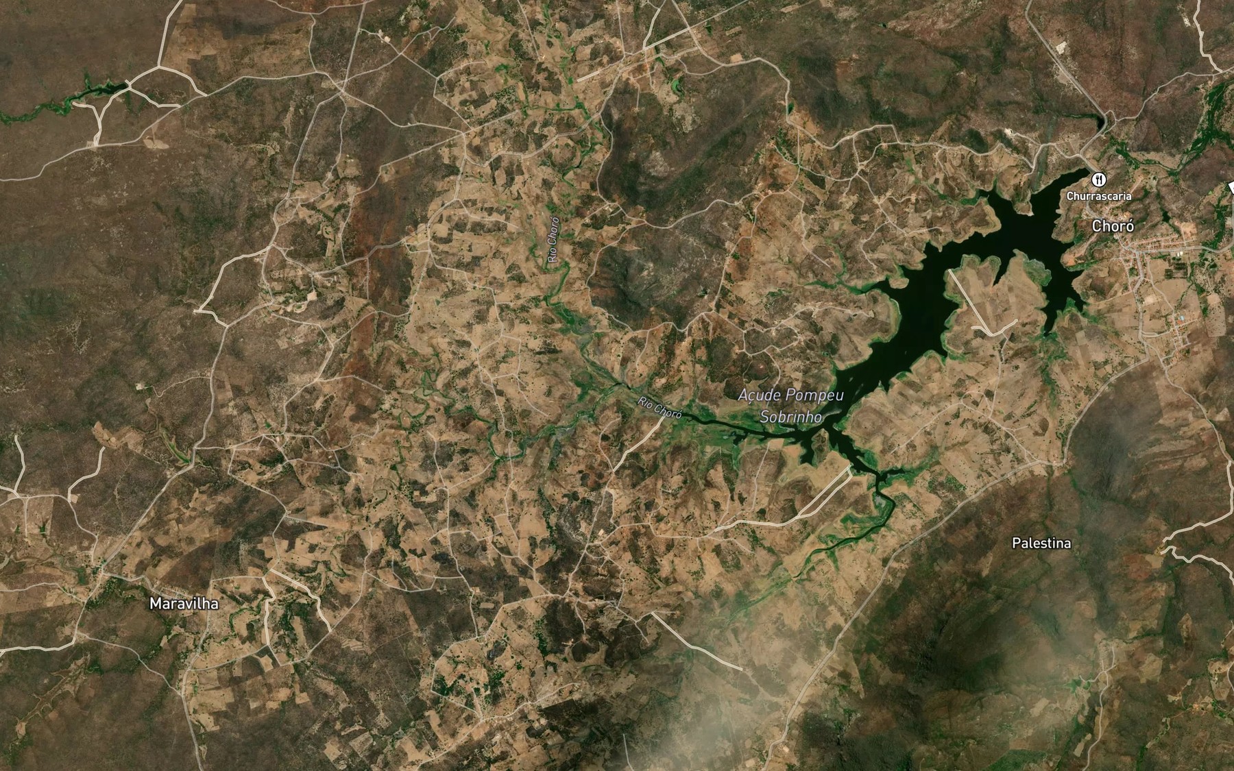 Satellite map of the Riacho dos Currais