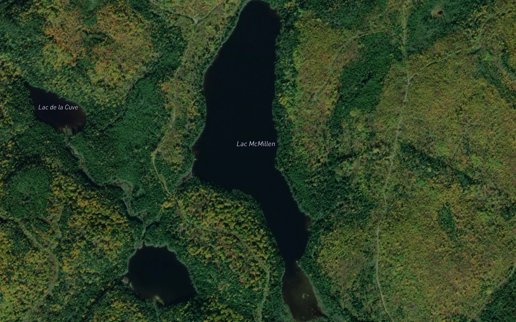 Satellite map of the Lac McMillen