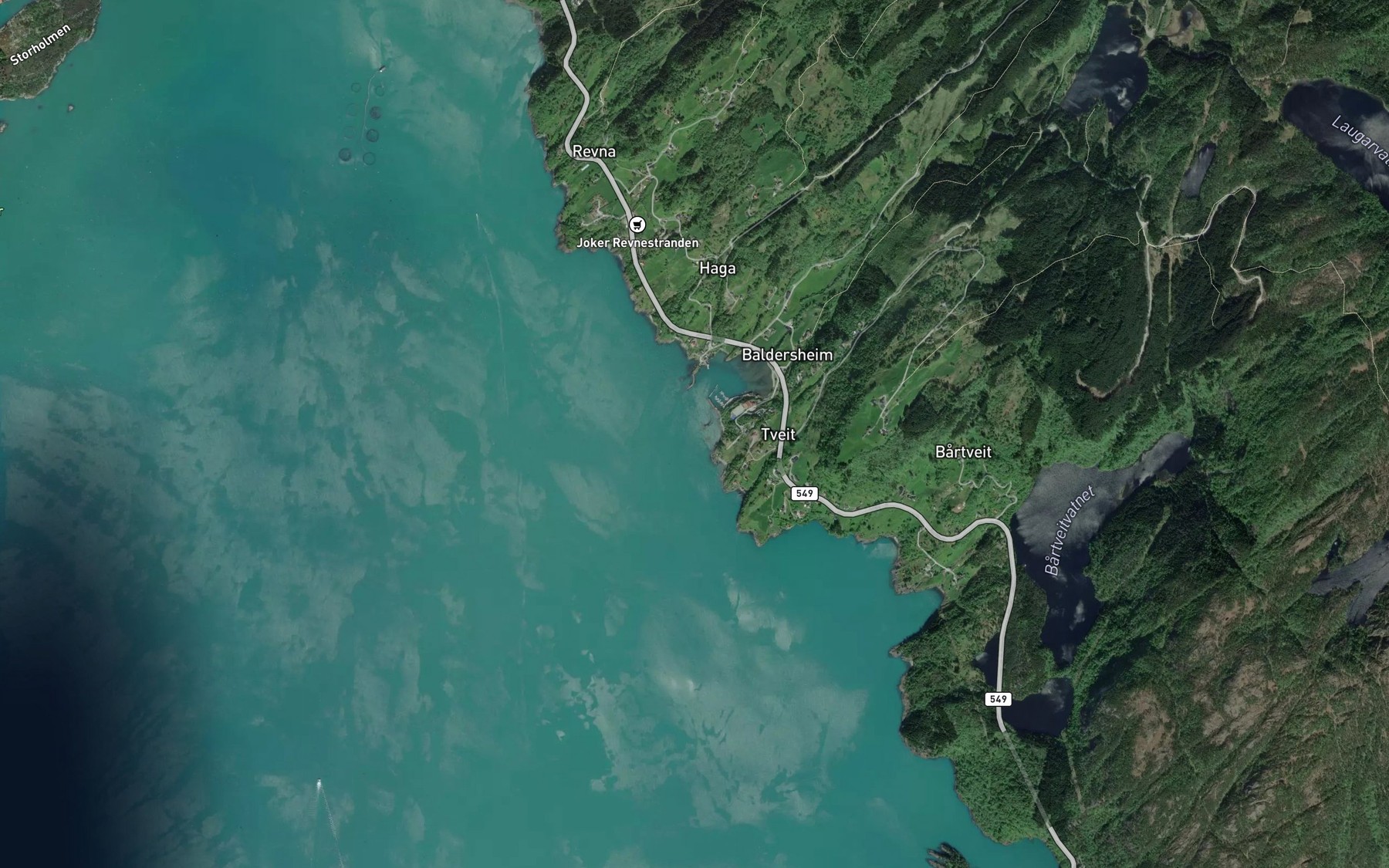 Satellite map of the Steinavika