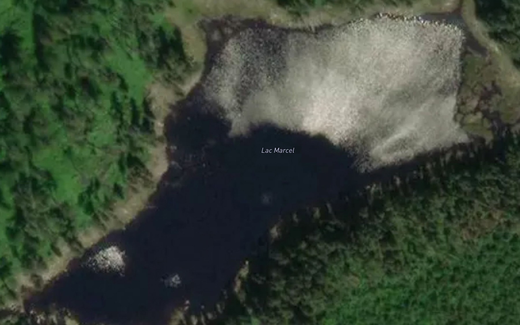Satellite map of the Lac Marcel