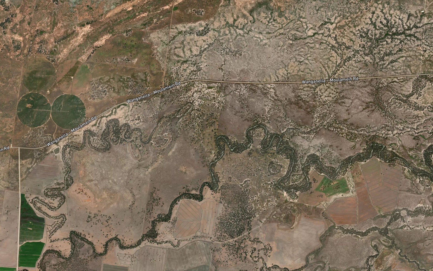 Satellite map of the Box Anabranch