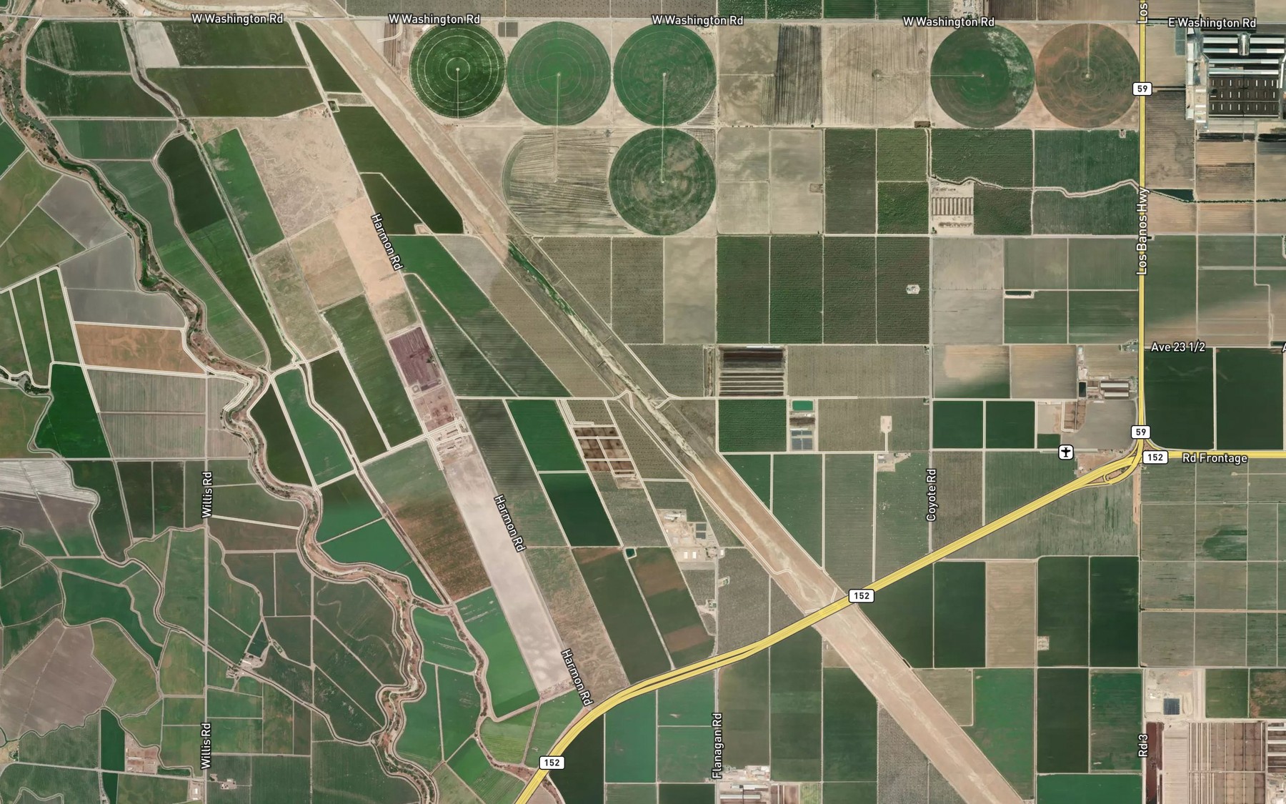 Satellite map of the Eastside Bypass