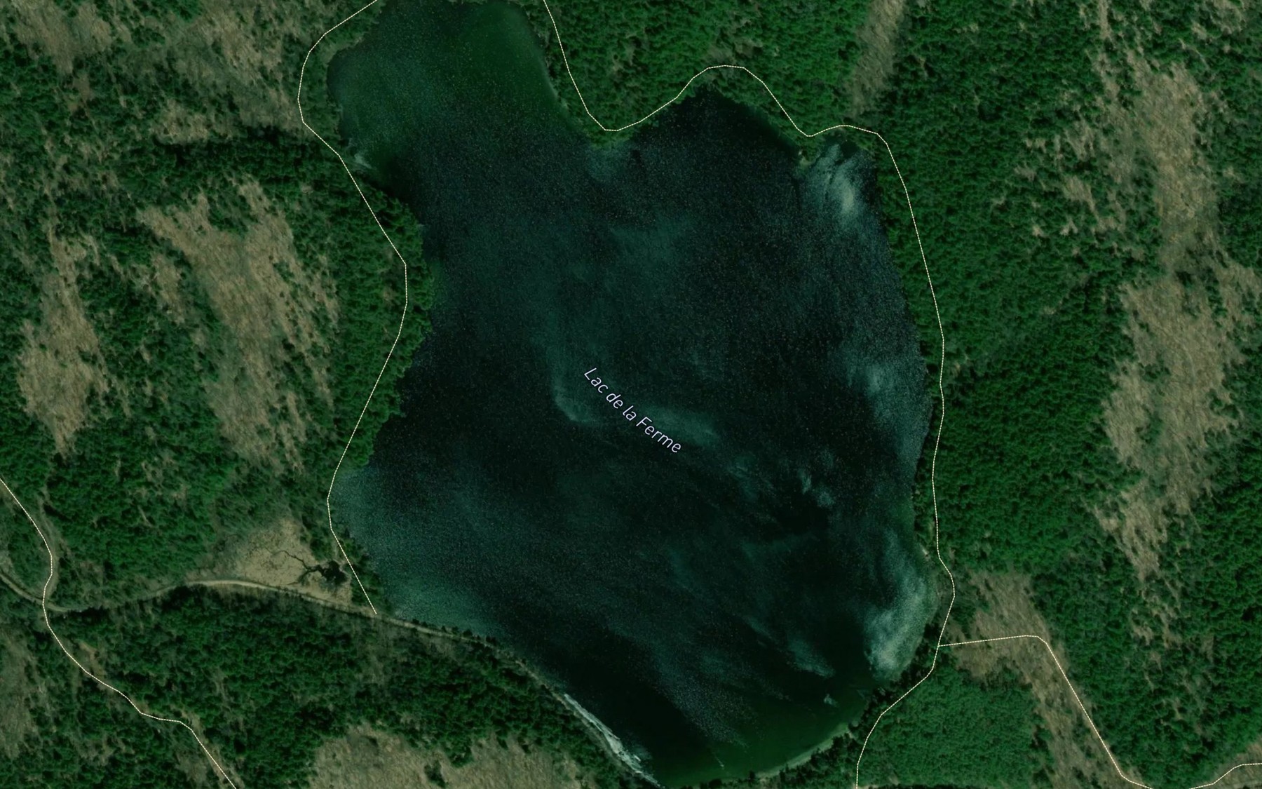 Satellite map of the Lac de la Ferme
