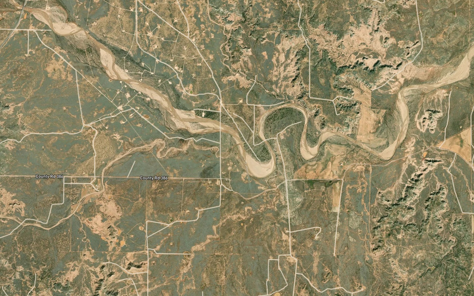 Satellite map of the Sand Creek