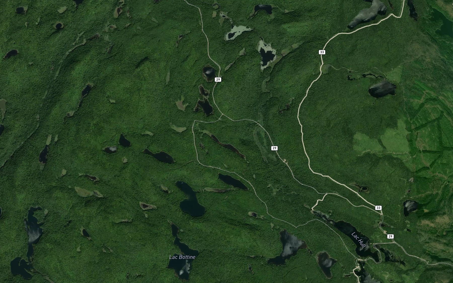 Satellite map of the Lac Allumette