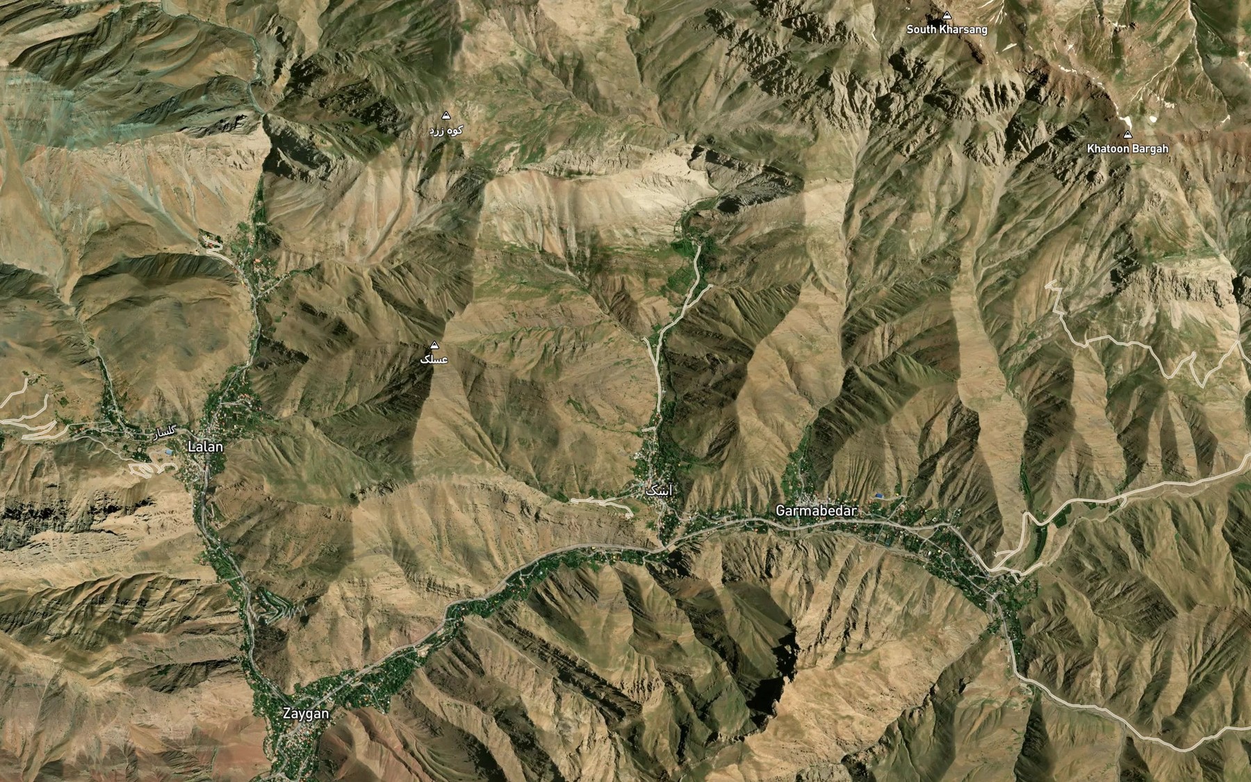 Satellite map of the Cheshmeh-ye Khunik