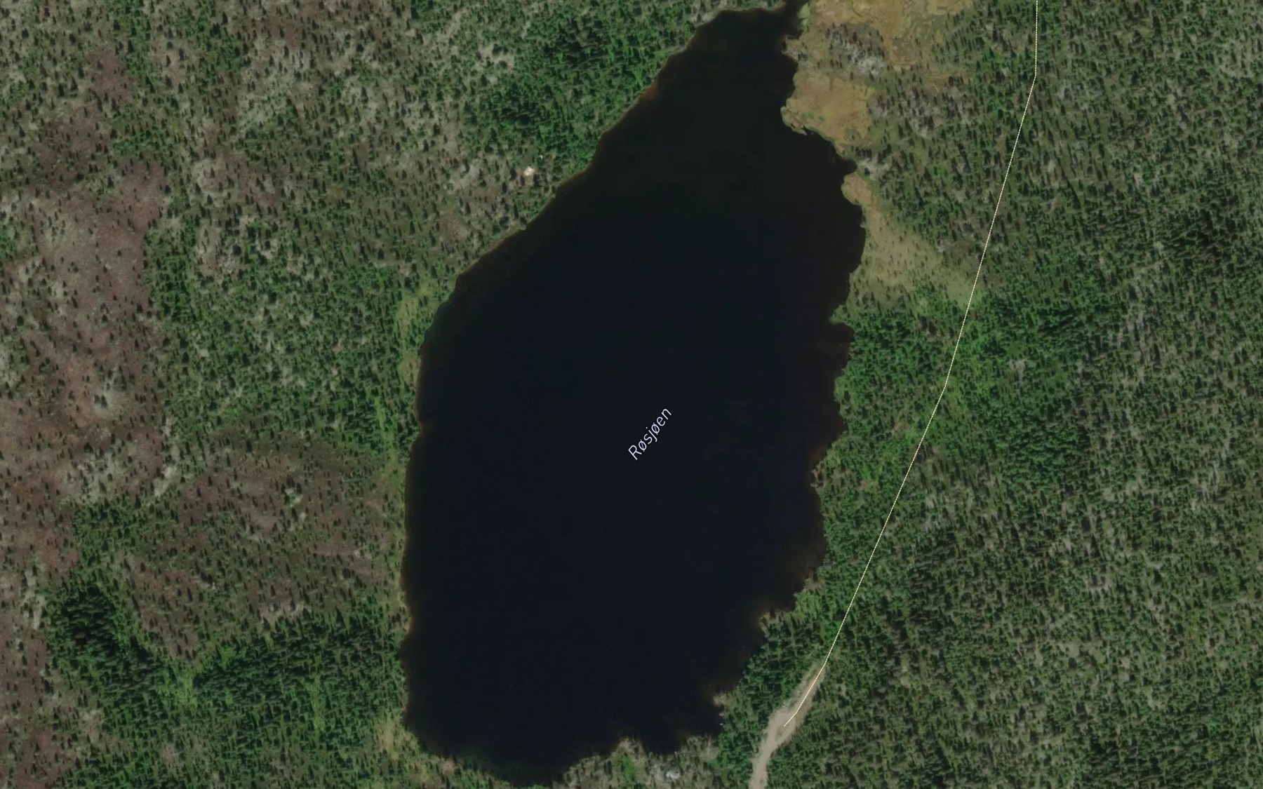 Satellite map of the Rosjoen