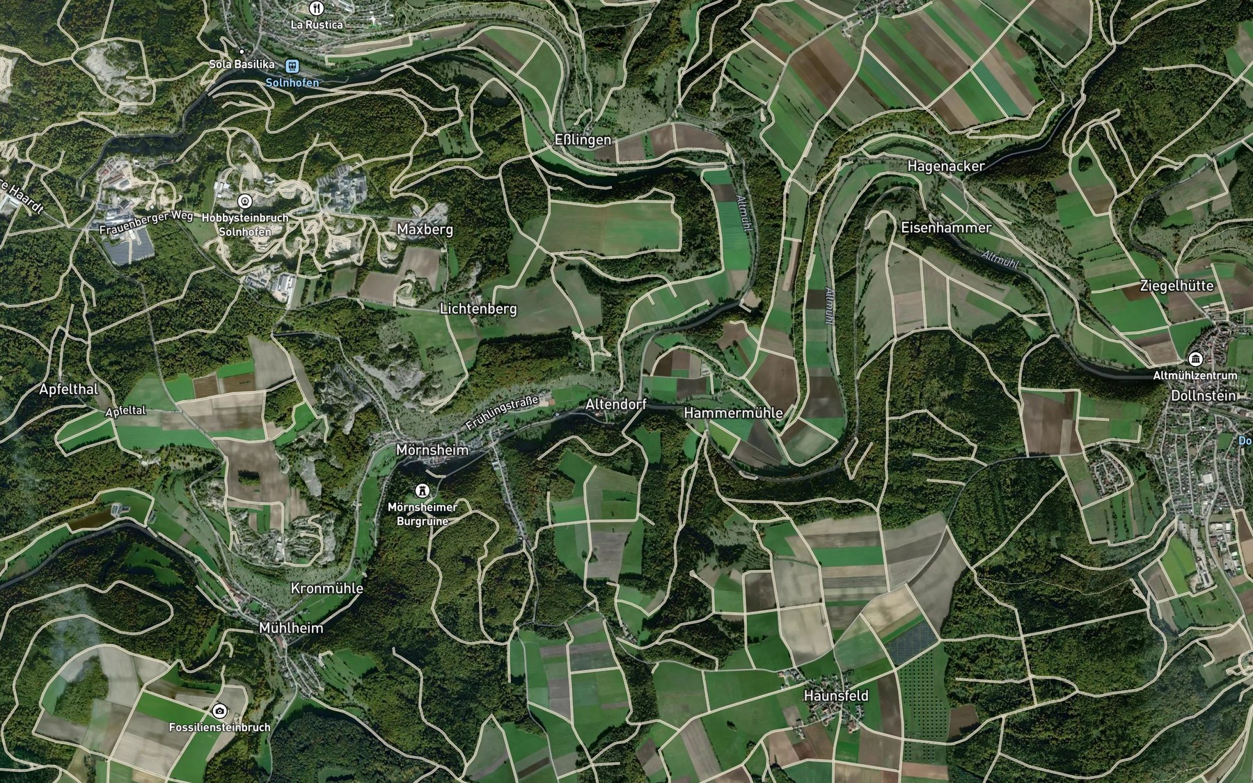 Satellite map of the Gailach