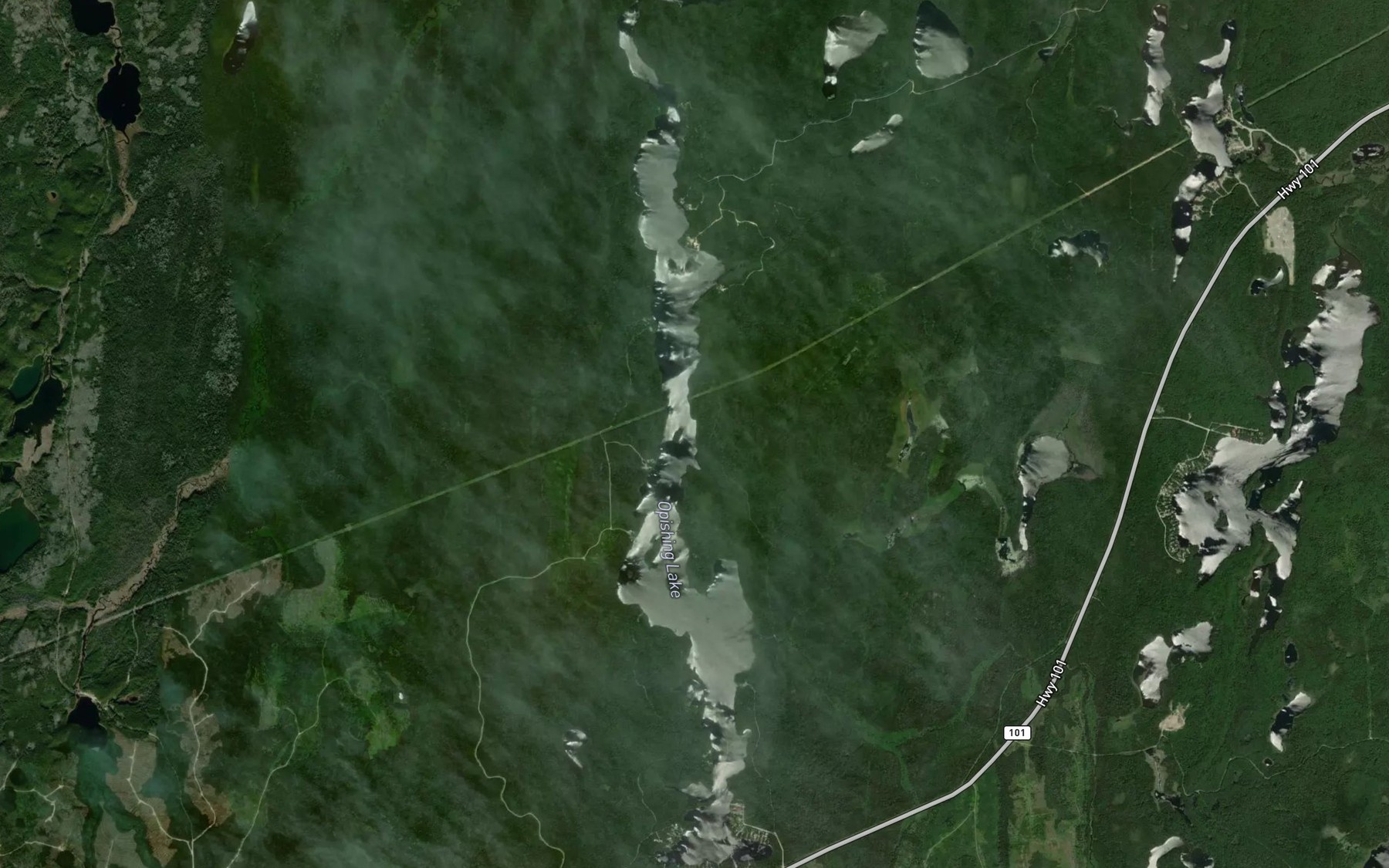 Satellite map of the Kelly Creek