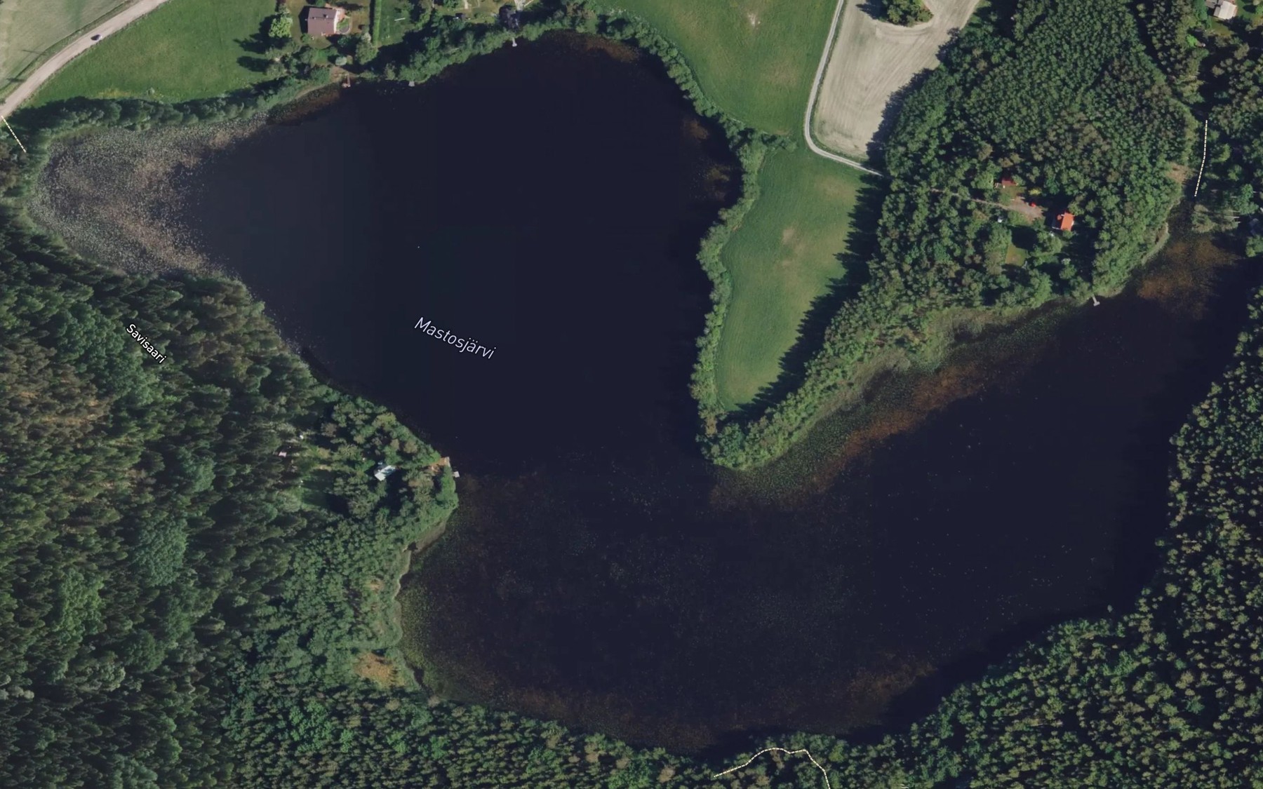 Satellite map of the Mastosjarvi