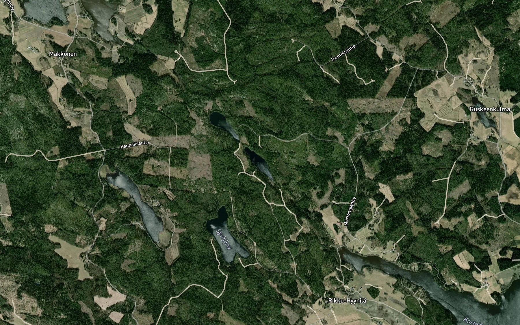 Satellite map of the Alinen Aimajarvi