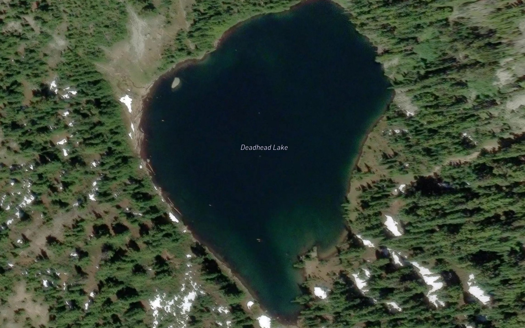 Satellite map of the Deadhead Lake