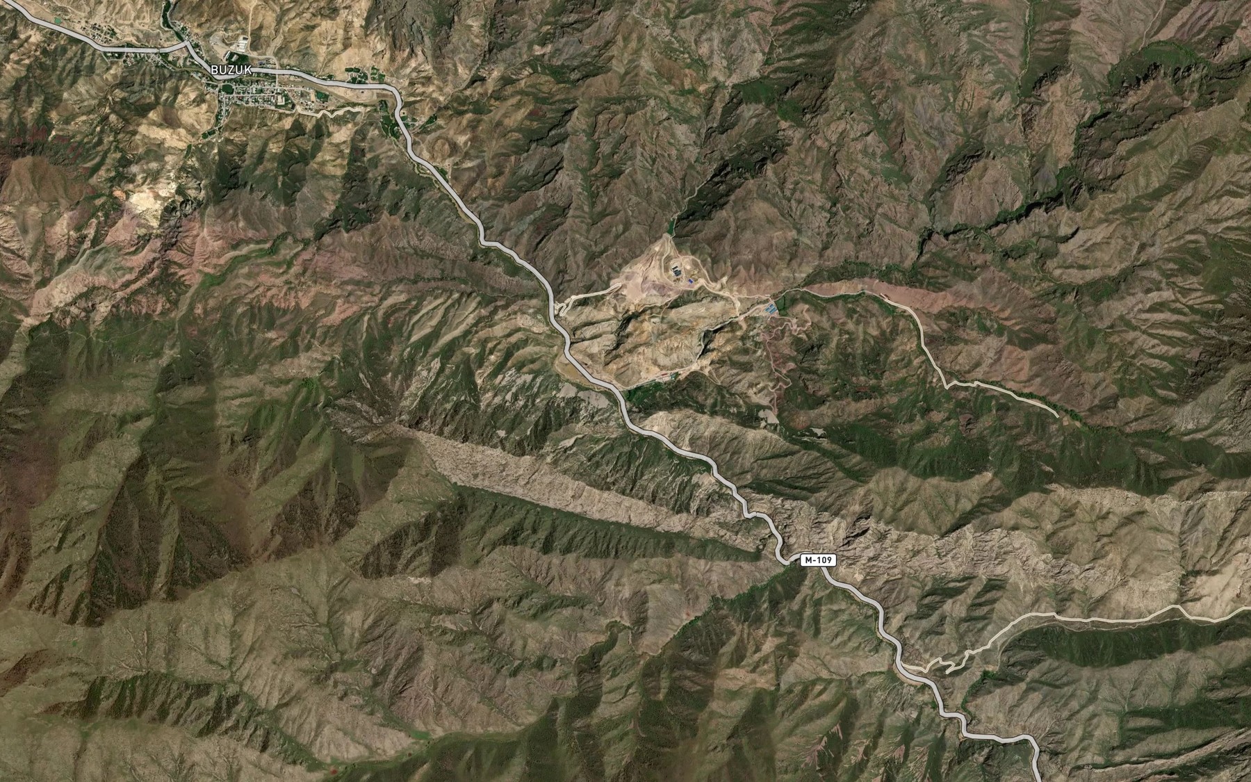 Satellite map of the Koyen-Suu