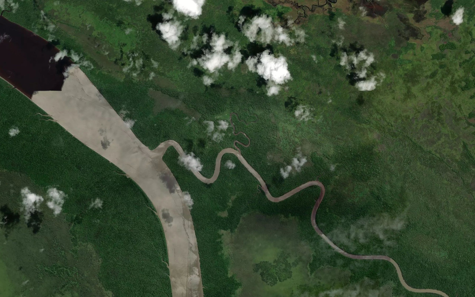 Satellite map of the Sungai Kabe