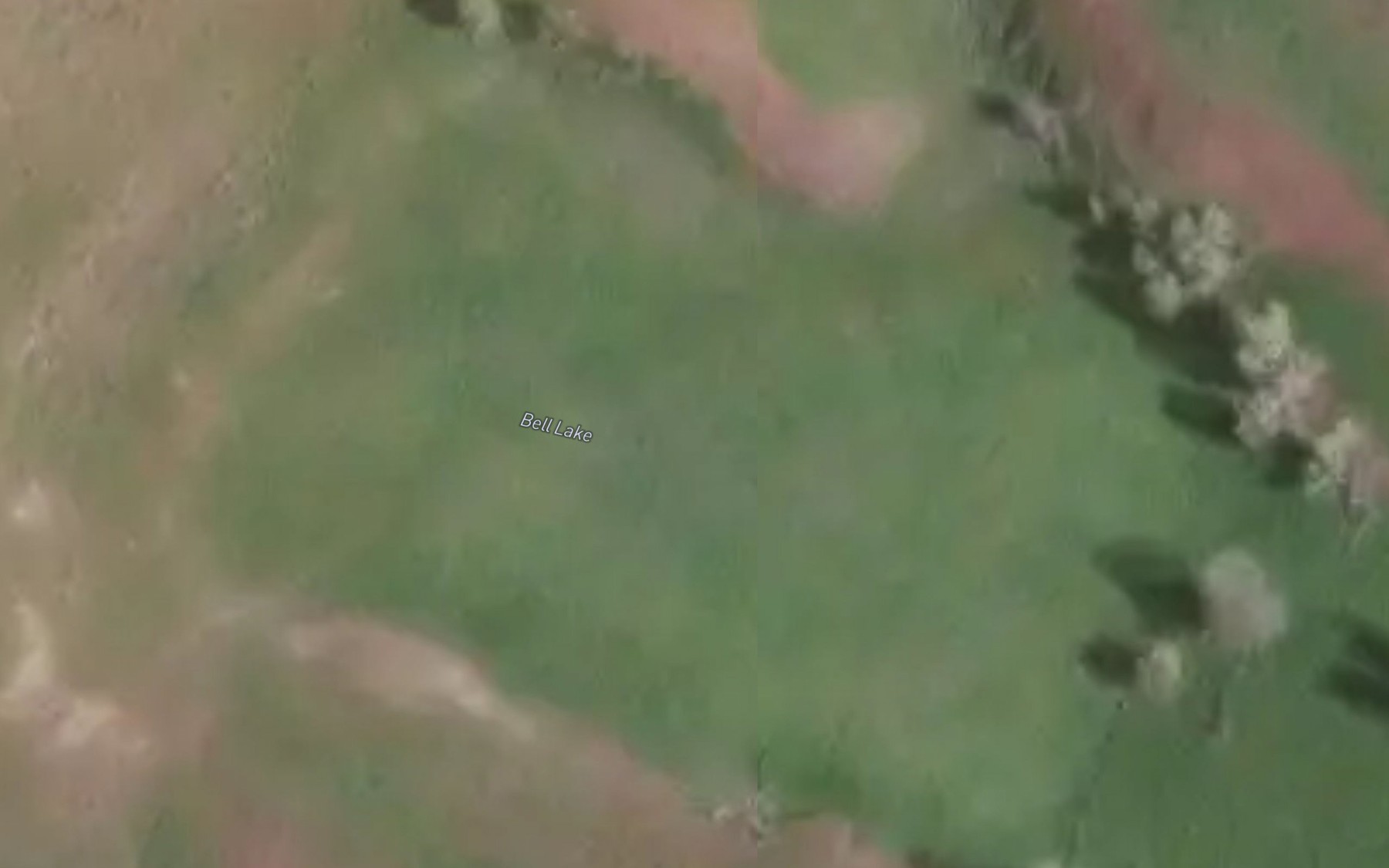 Satellite map of the Bell Lake