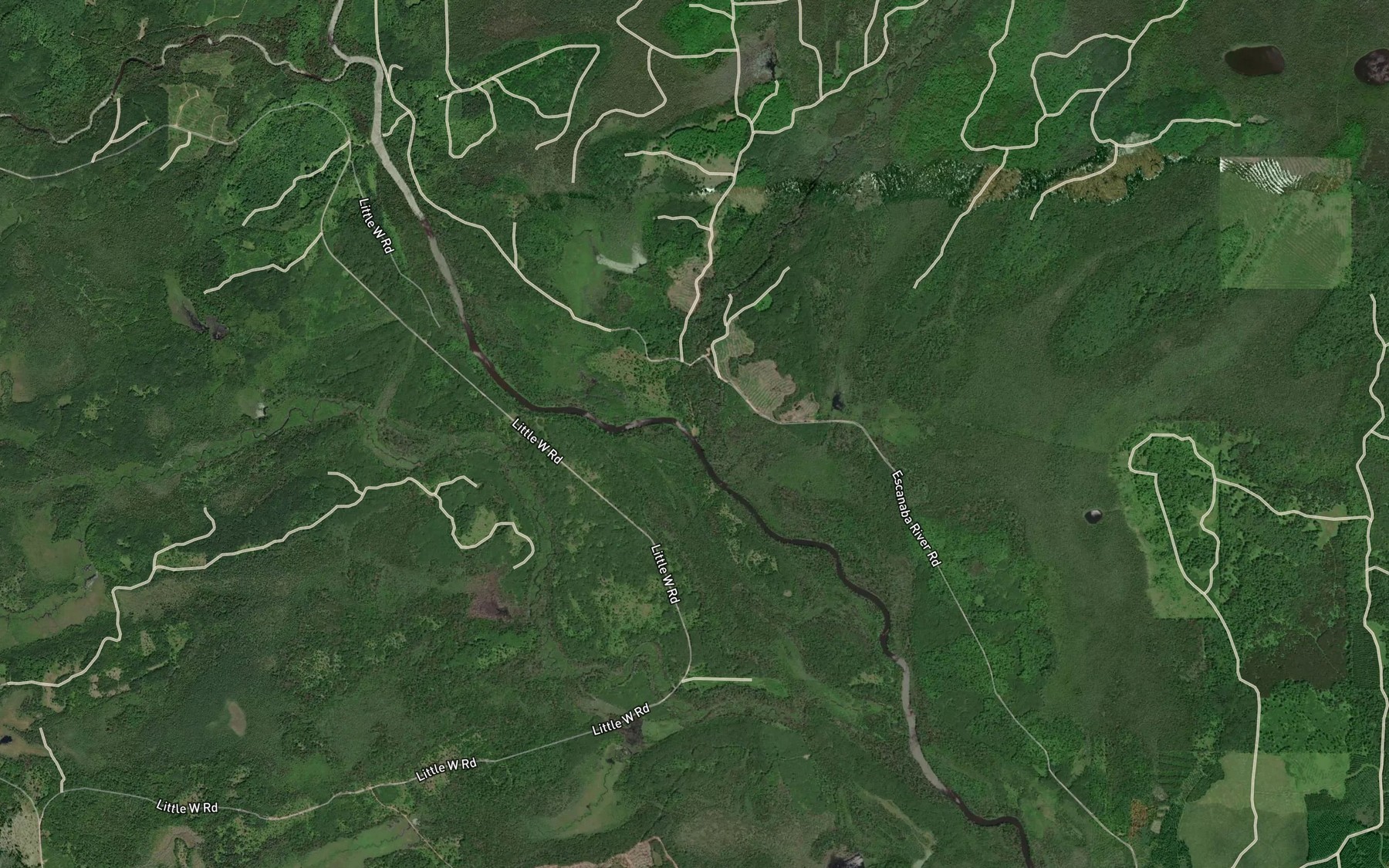 Satellite map of the Sawmill Creek