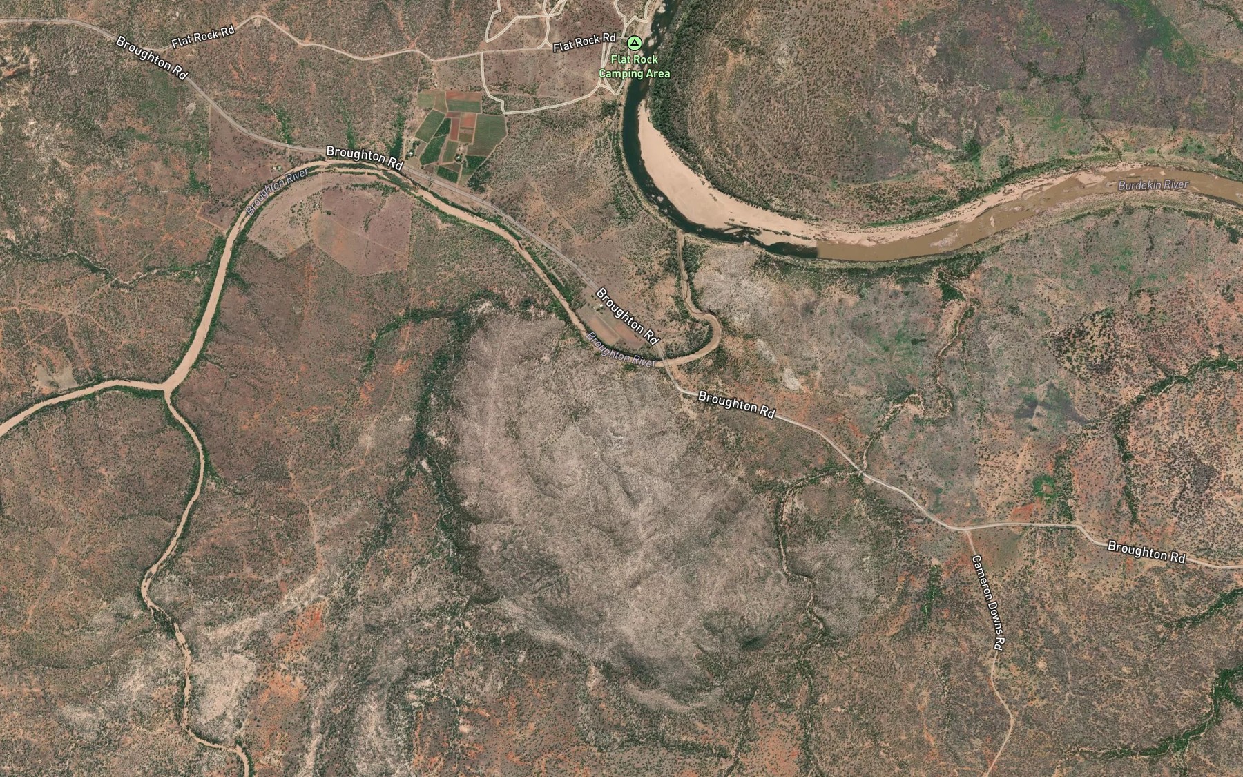 Satellite map of the Broughton River