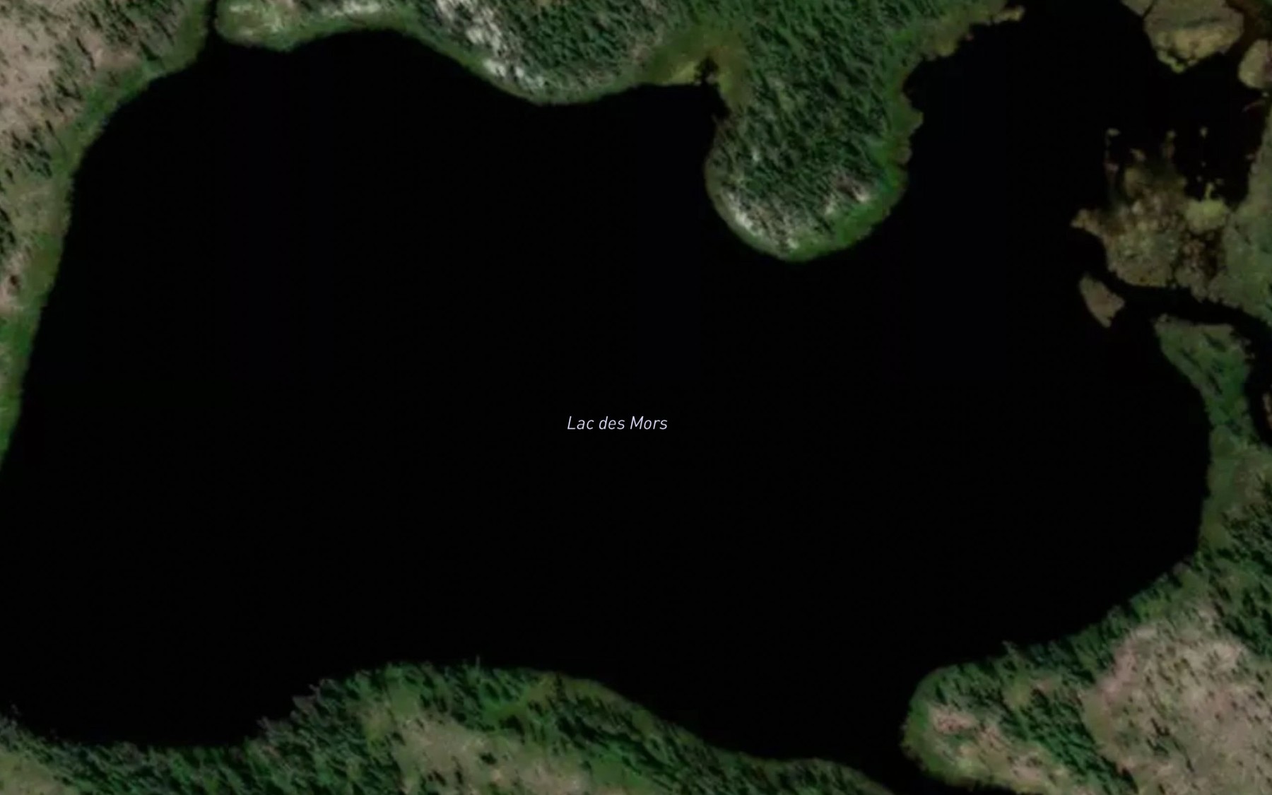 Satellite map of the Lac des Mors
