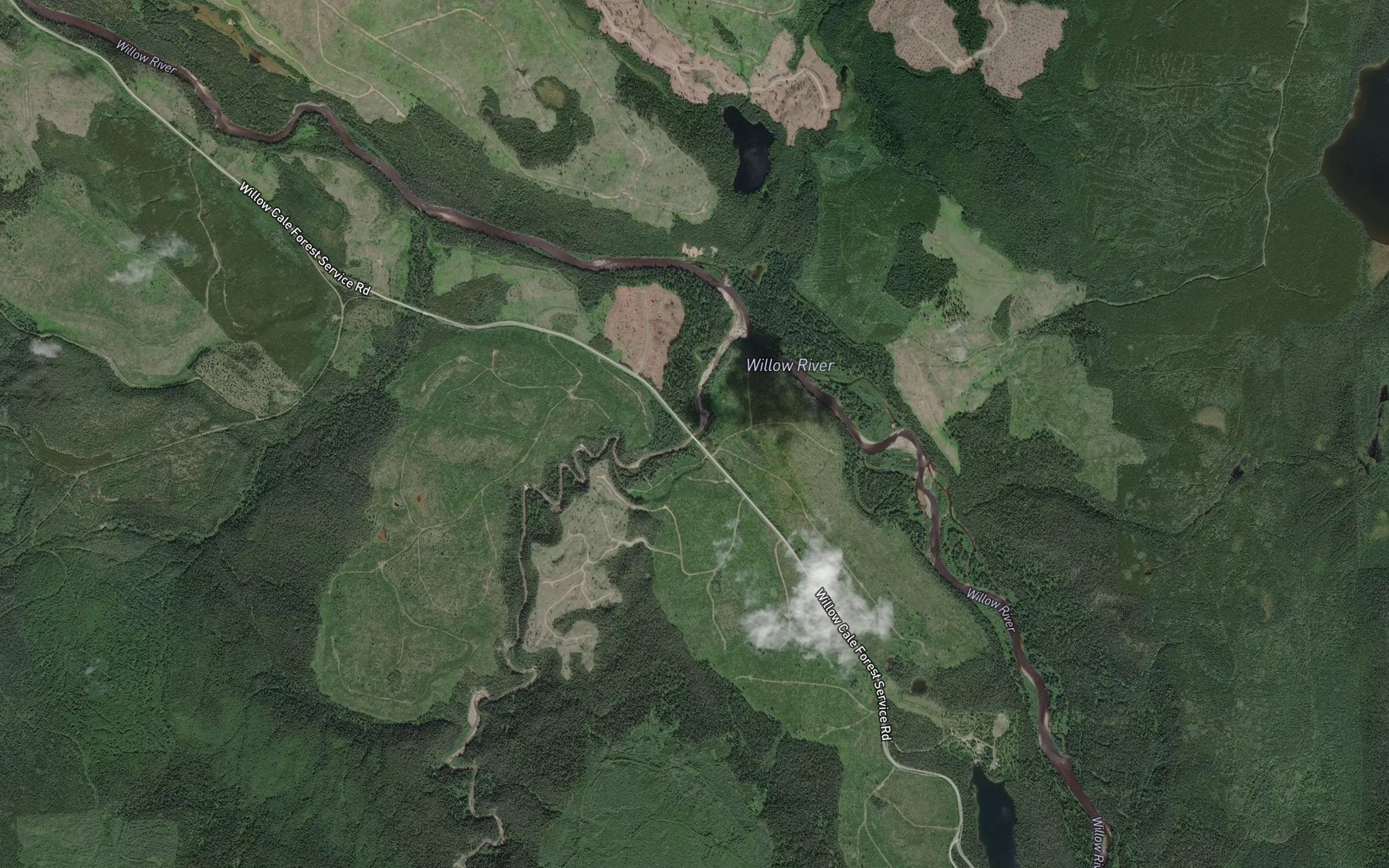 Satellite map of the George Creek